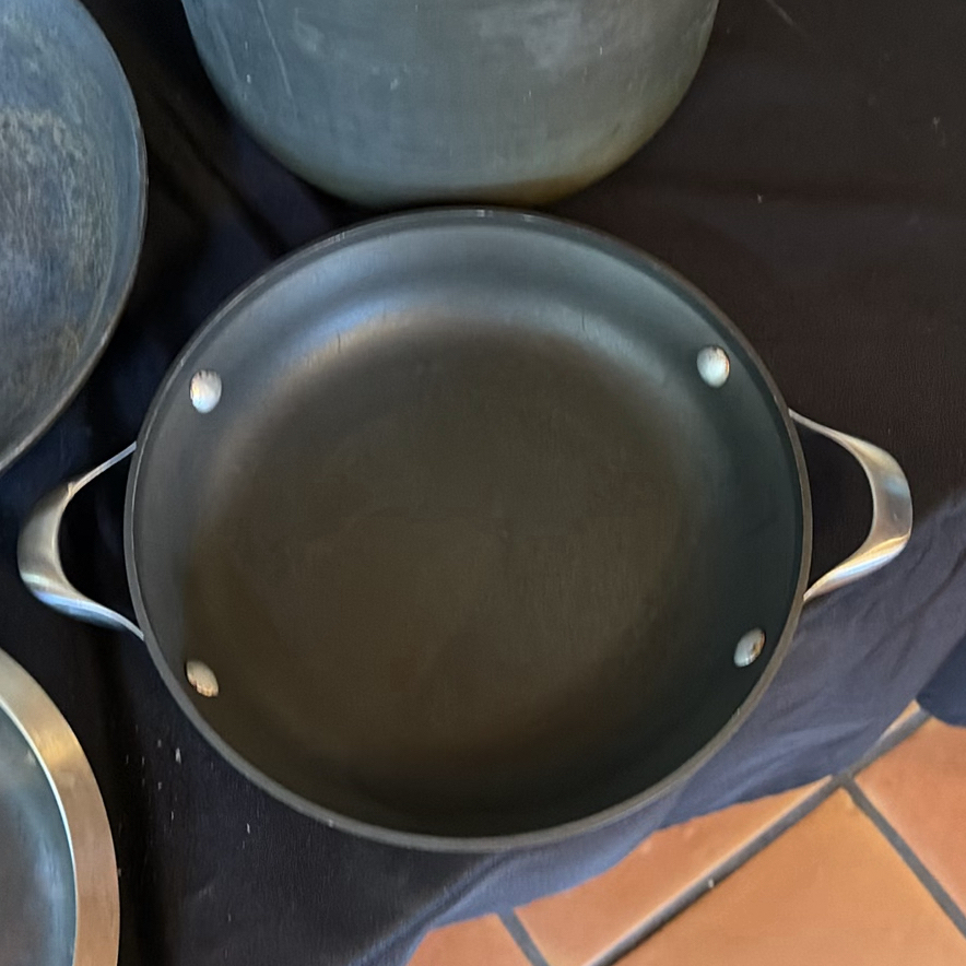 Calphalon cookware set with pots, pans, and glass lids - image 8 of 11