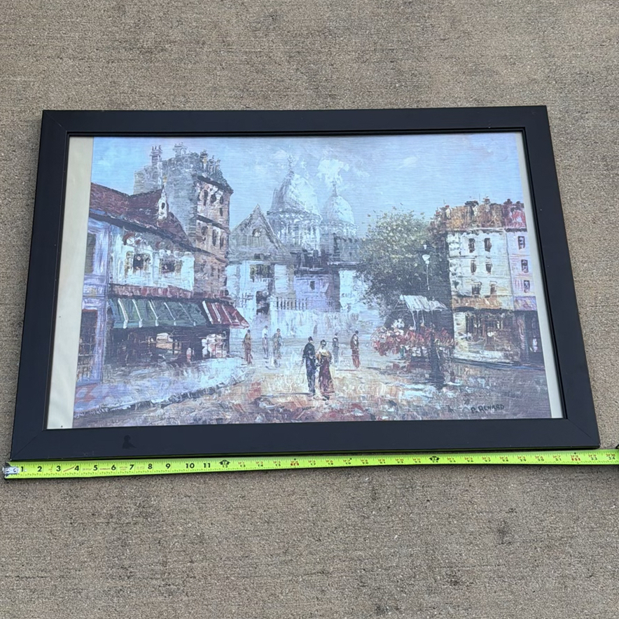 Framed City Street Scene Print - image 1 of 5