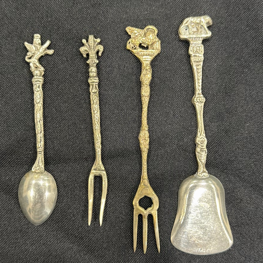 Assorted Ornate Metal Flatware Set - image 3 of 7
