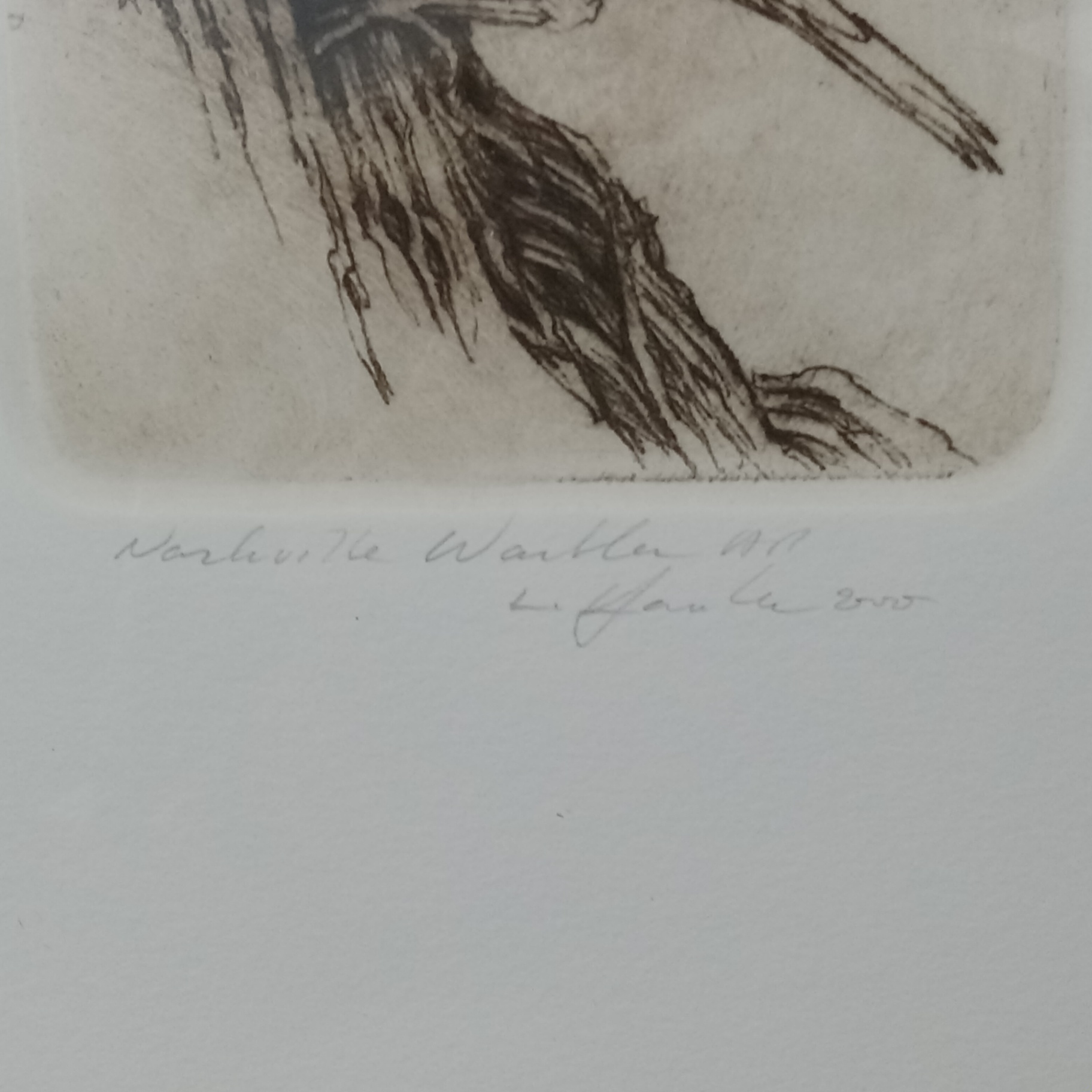 Hanka Framed Signed Etching - image 3 of 5