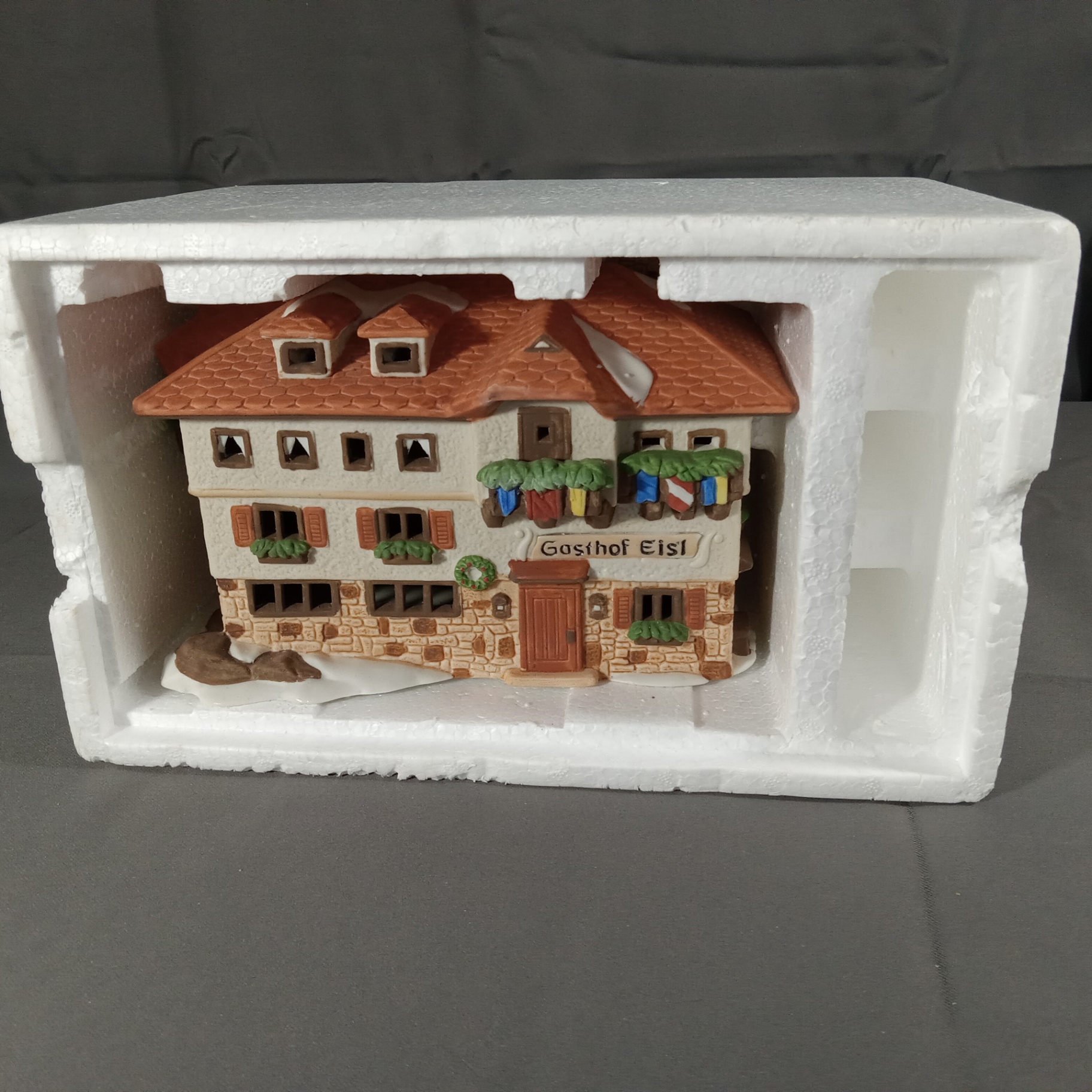  Dept. 56 Alpine Village Series - Toy Peddler, Christmas Carol Morning, + Gasthof Eisl - image 6 of 7