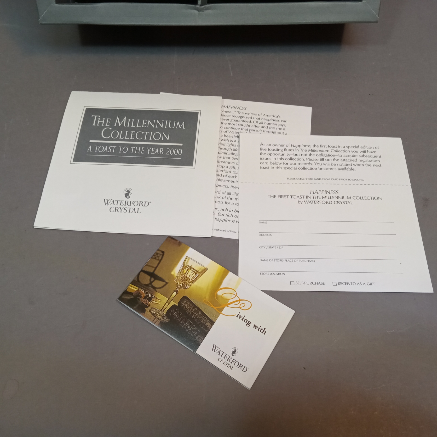 Waterford Millenium Toasting Flutes - Happiness - image 5 of 7