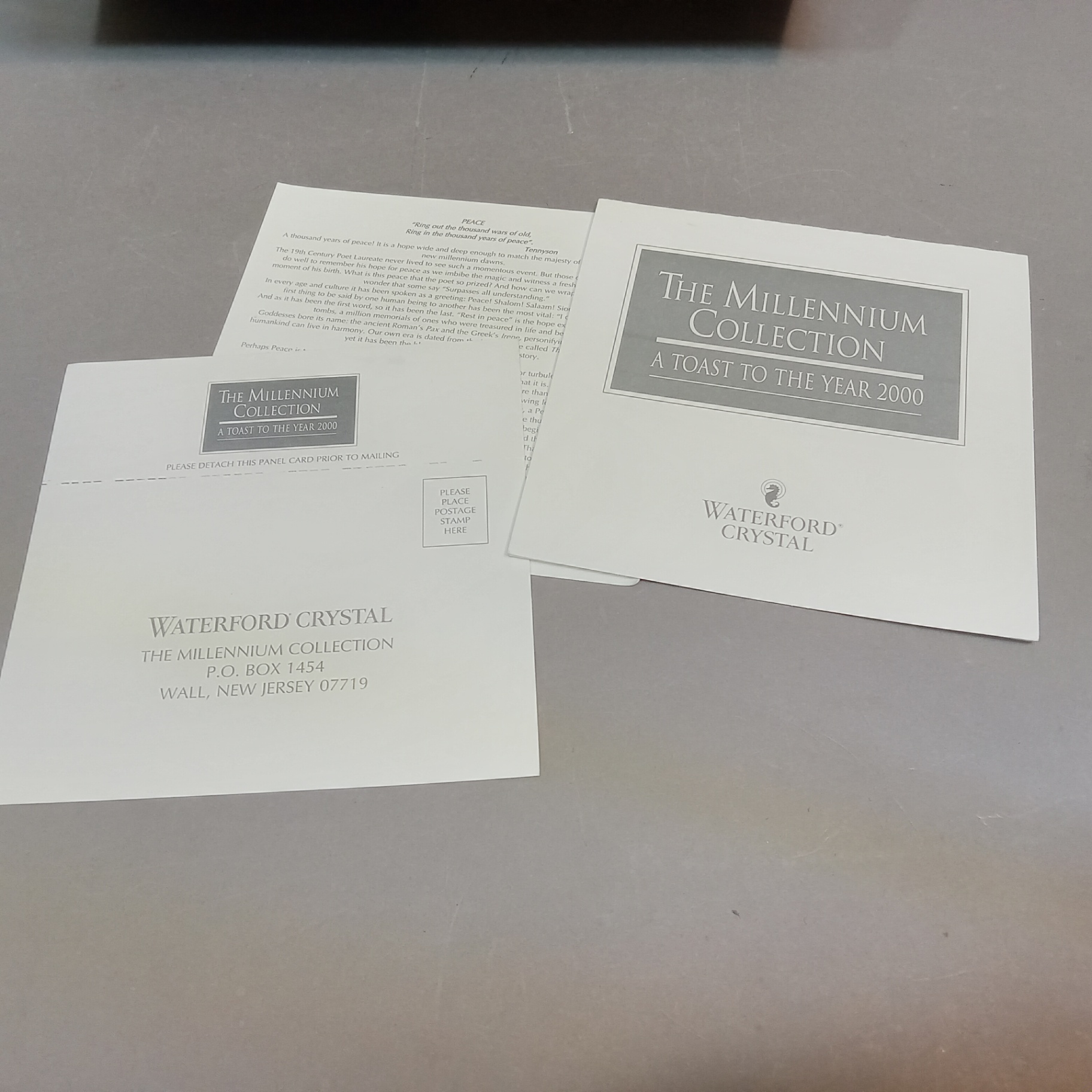 Waterford Millenium Toasting Flutes - Peace - image 5 of 7