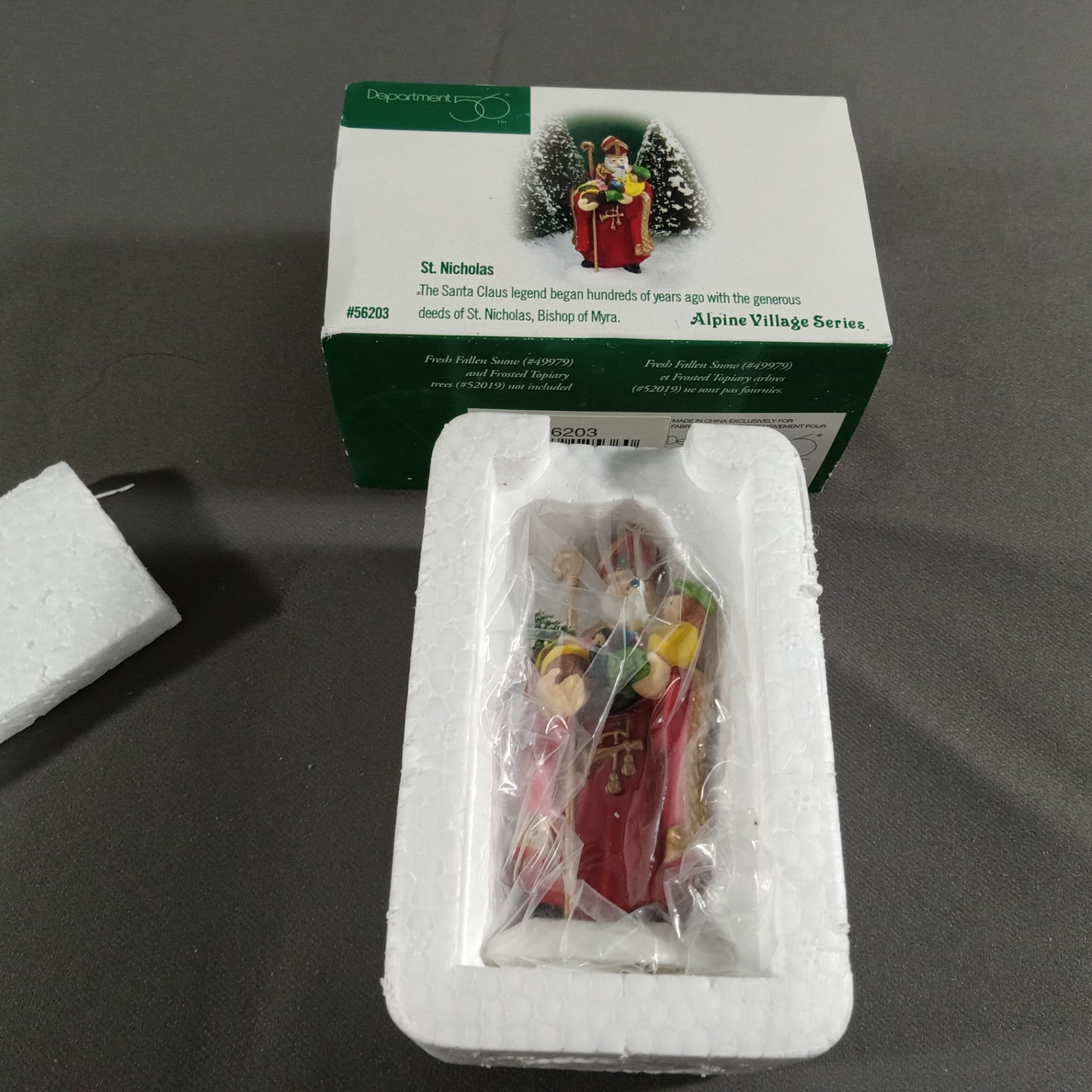  Dept. 56 Alpine Village Series - St. Nicholas + Silent Night Music Box - image 2 of 8