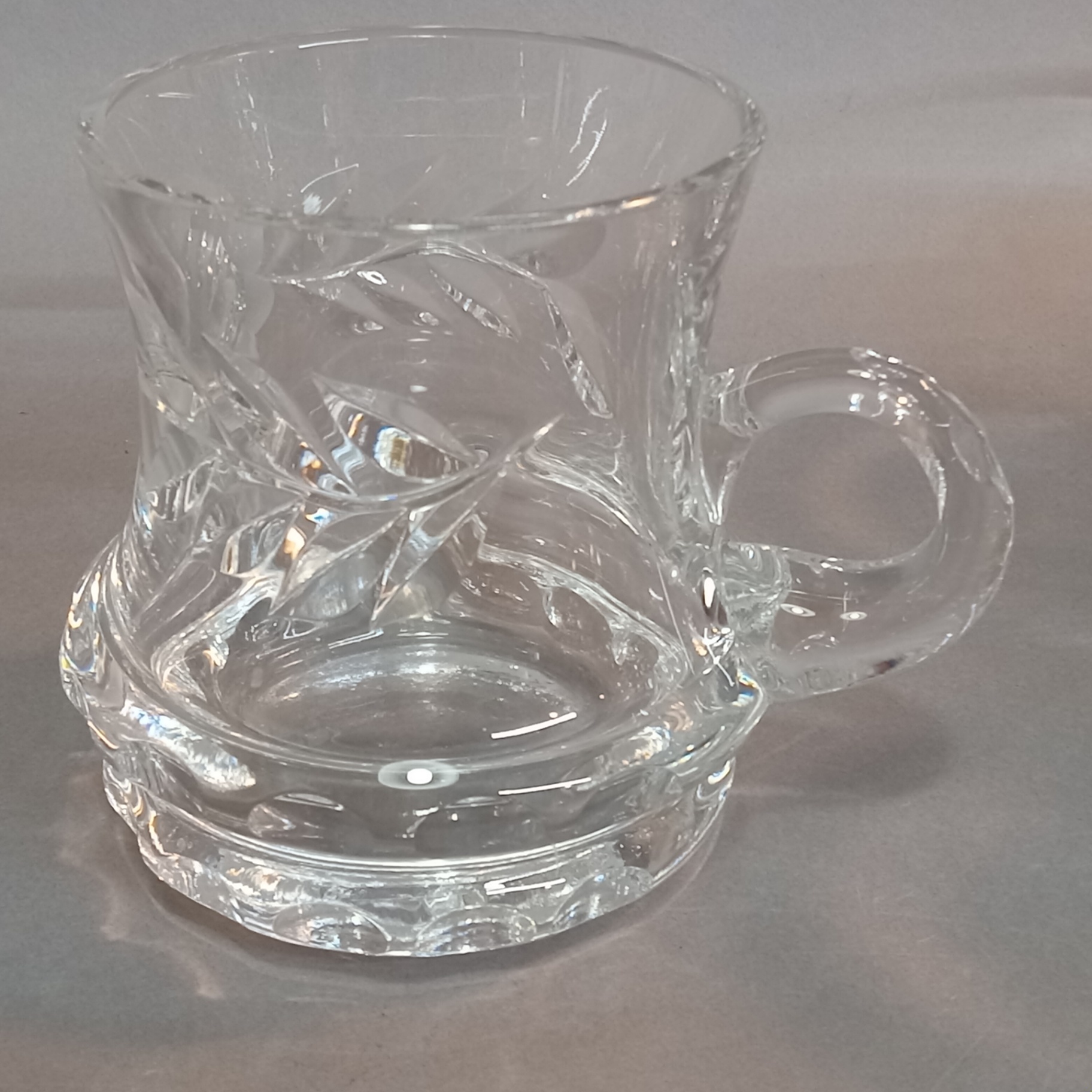 German Crystal Punchbowl & Glasses - image 3 of 12