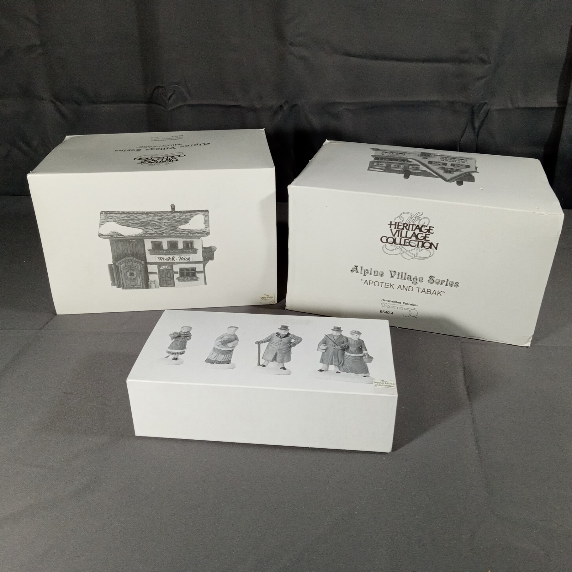  Dept. 56 Alpine Village Series - Chelsea Lane Shoppers, Milch-Kase + Apotek - image 1 of 12