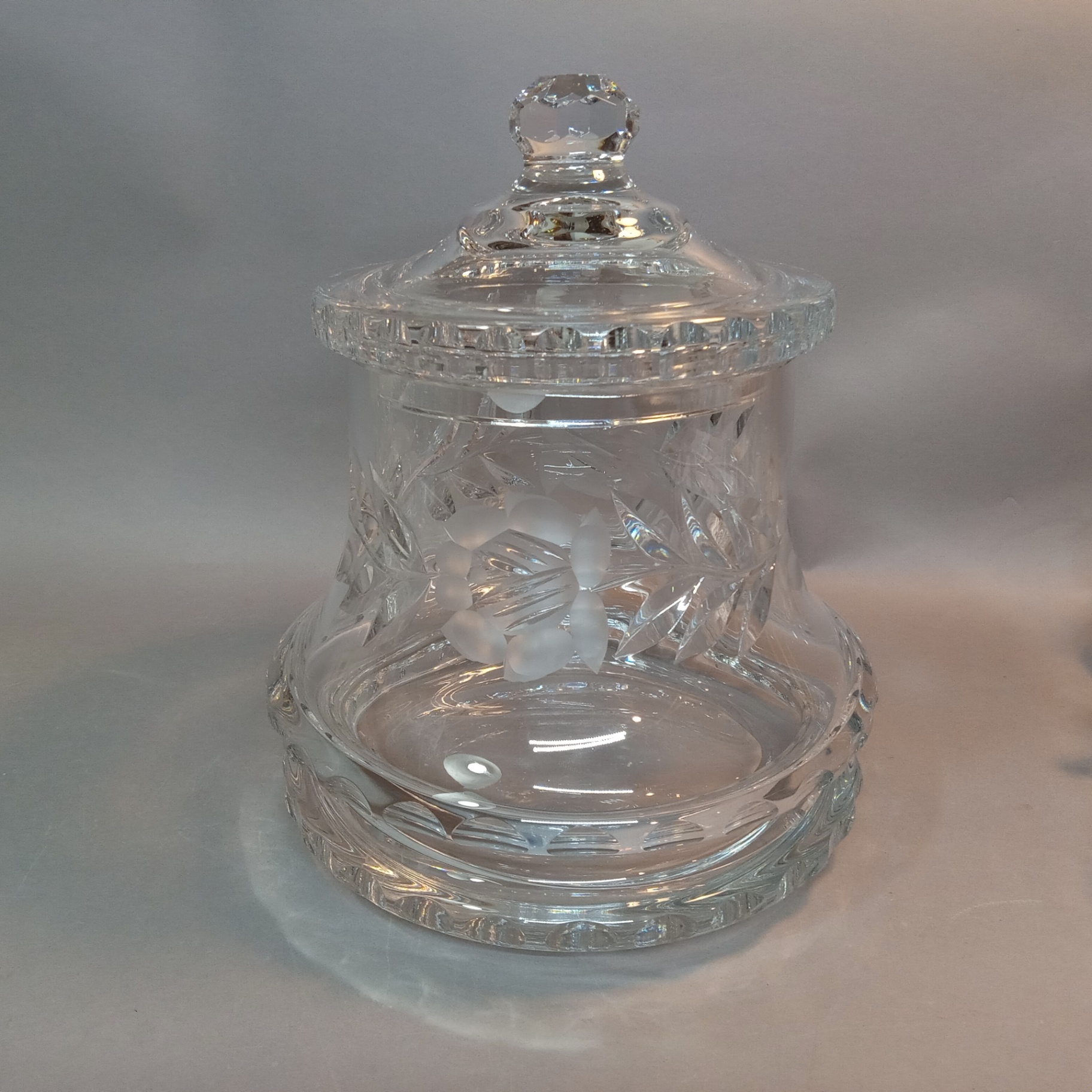 German Crystal Punchbowl & Glasses - image 7 of 12