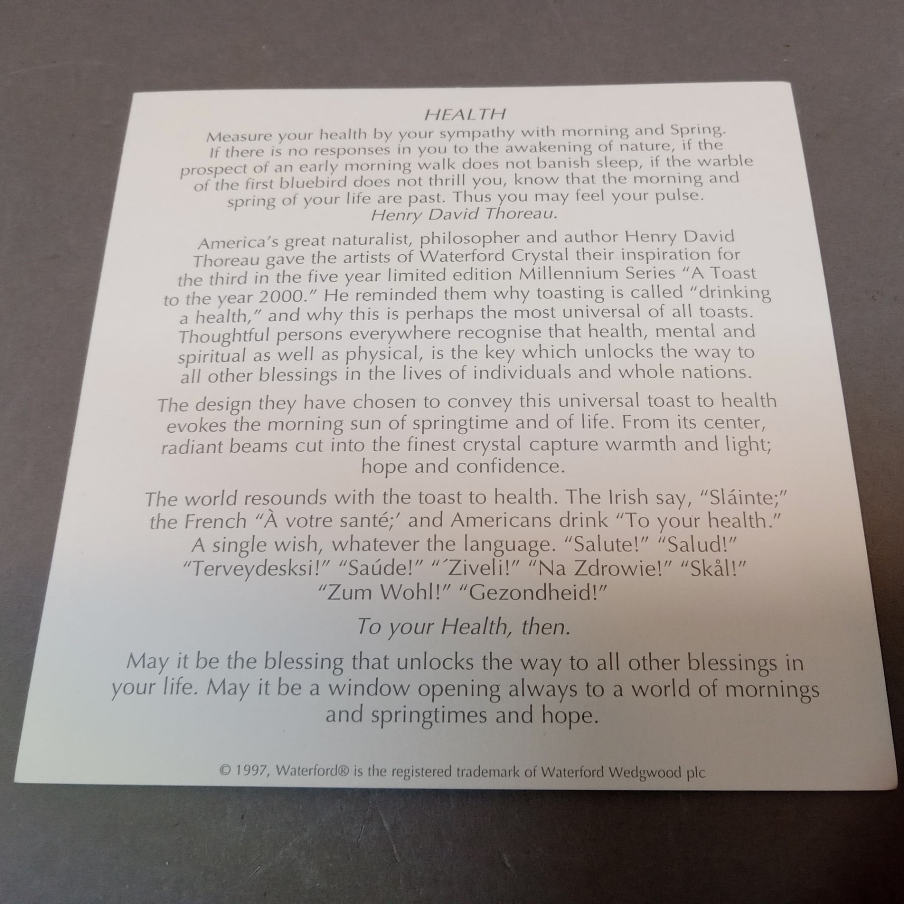 Waterford Millenium Toasting Flutes - Health - image 5 of 7