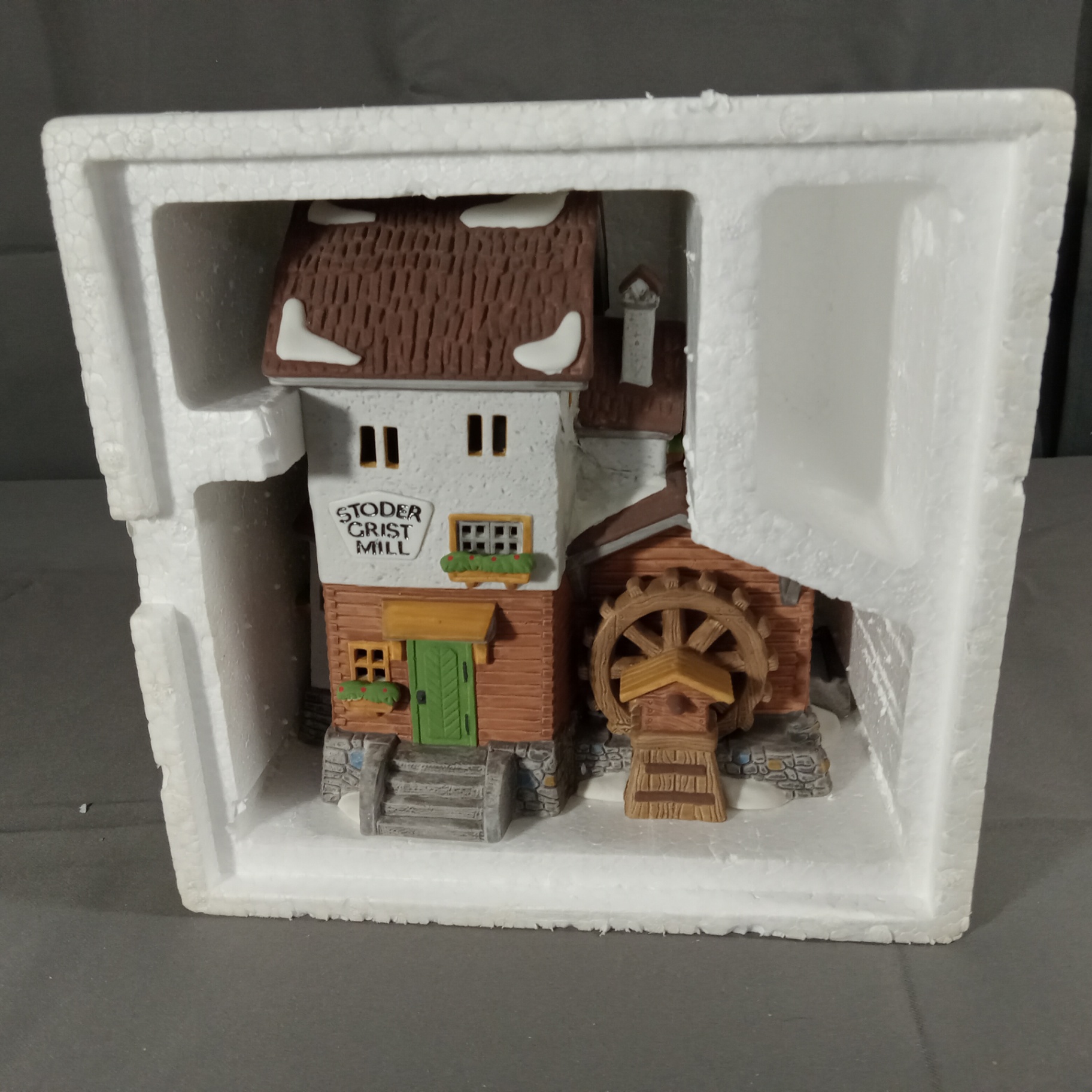  Dept. 56 Alpine Village Series - Dashing Through the Snow + Stoder Grist Mill - image 6 of 7