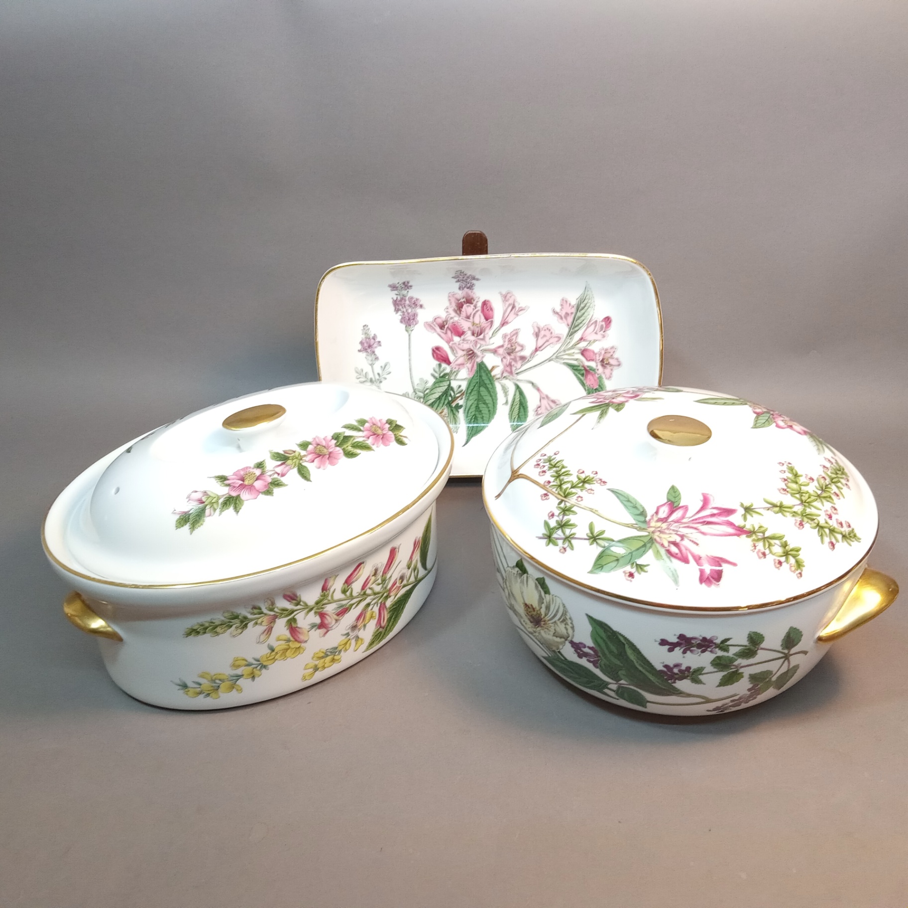  Spode Saffron Flowers Covered Dishes & More - Pink Flowers - image 1 of 18