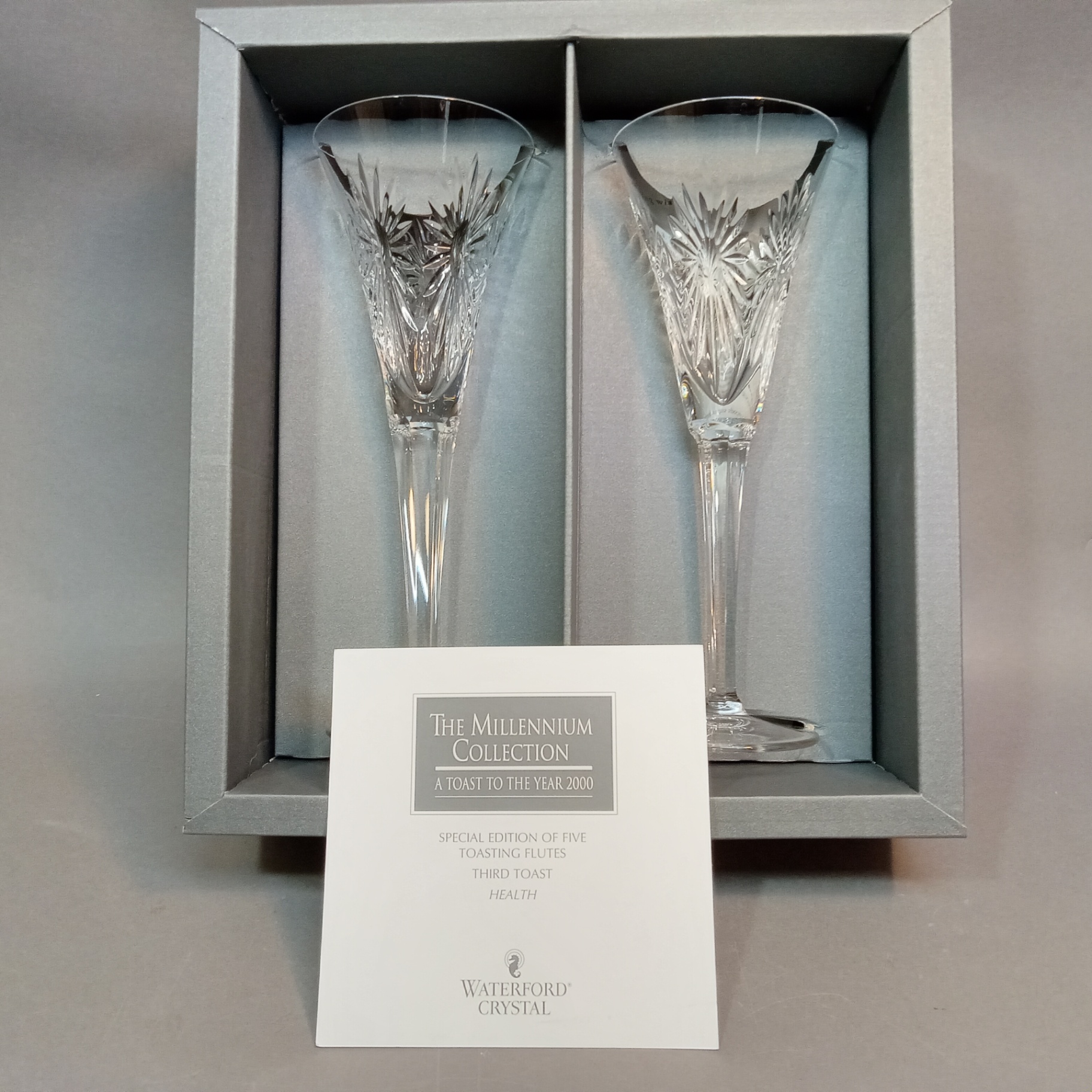 Waterford Millenium Toasting Flutes - Health - image 3 of 7