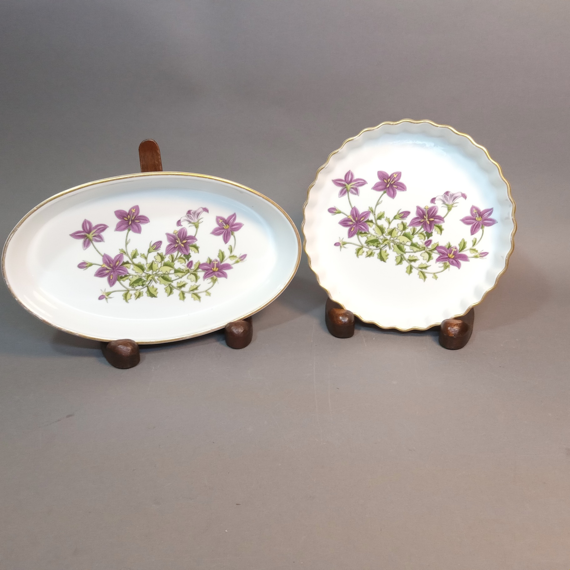 Spode Saffron Flowers Baking Dishes - Purple Lilies - image 1 of 10