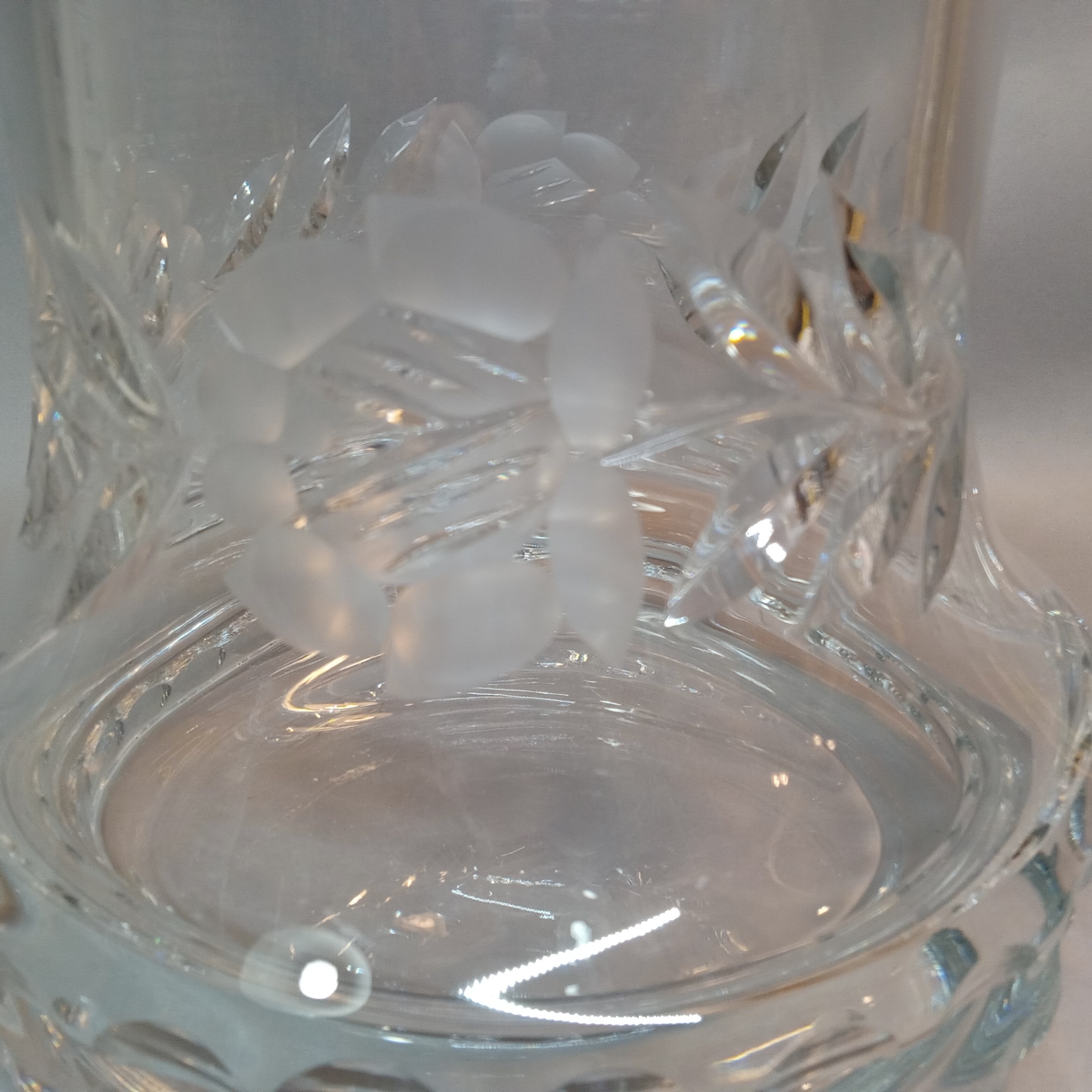 German Crystal Punchbowl & Glasses - image 9 of 12