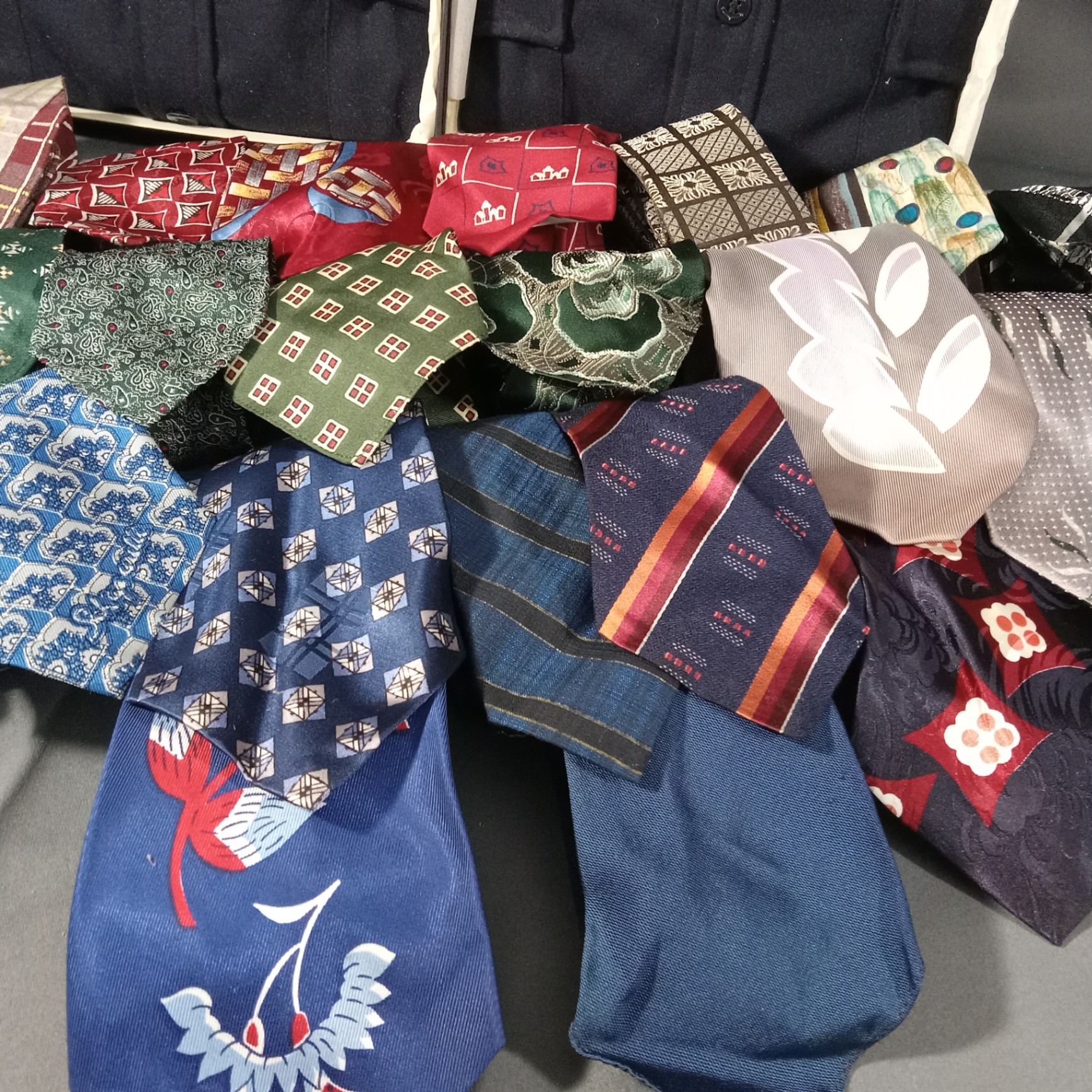 Vintage Wool Navy Shirts & Silk Ties - image 3 of 17