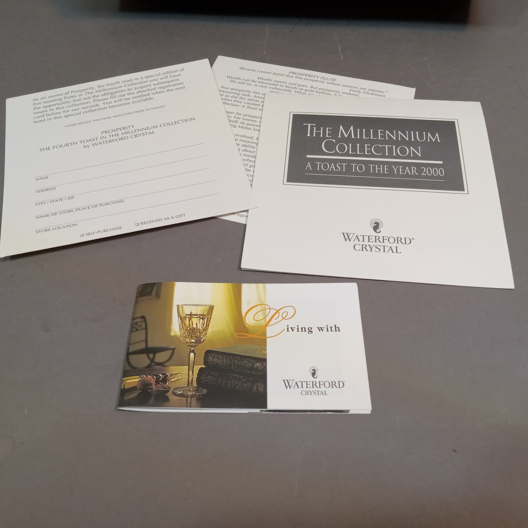 Waterford Millenium Toasting Flutes - Prosperity - image 5 of 8