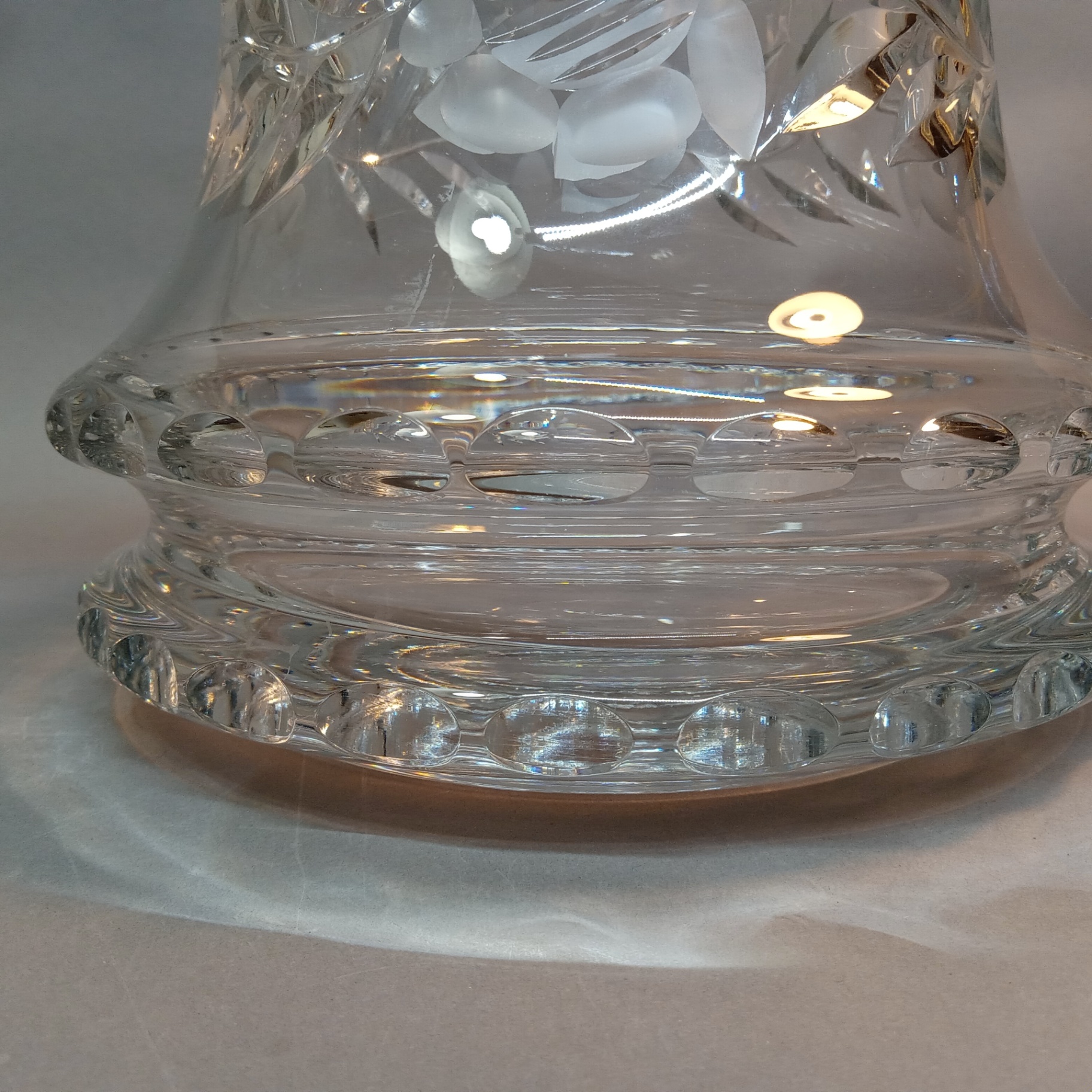 German Crystal Punchbowl & Glasses - image 10 of 12
