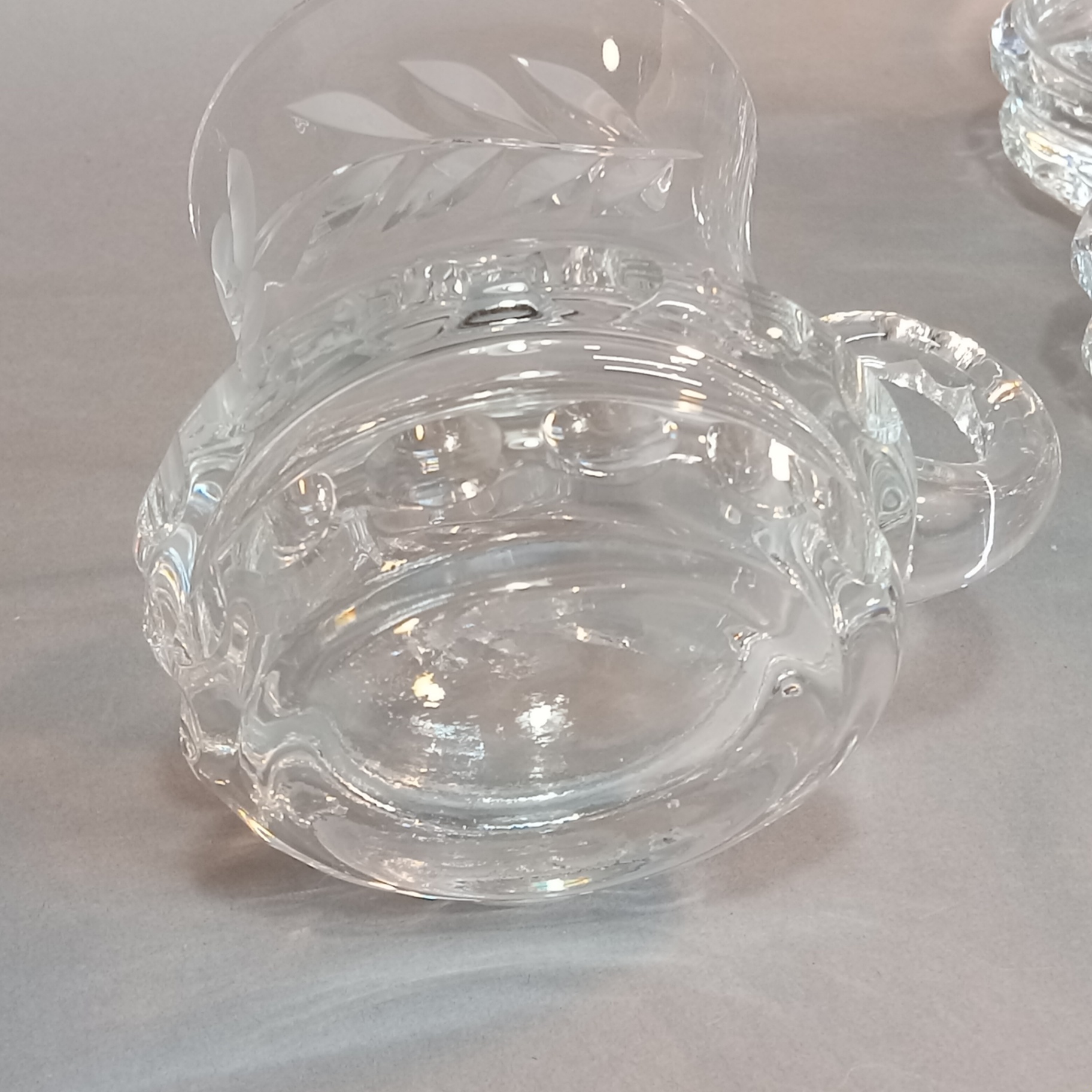 German Crystal Punchbowl & Glasses - image 6 of 12