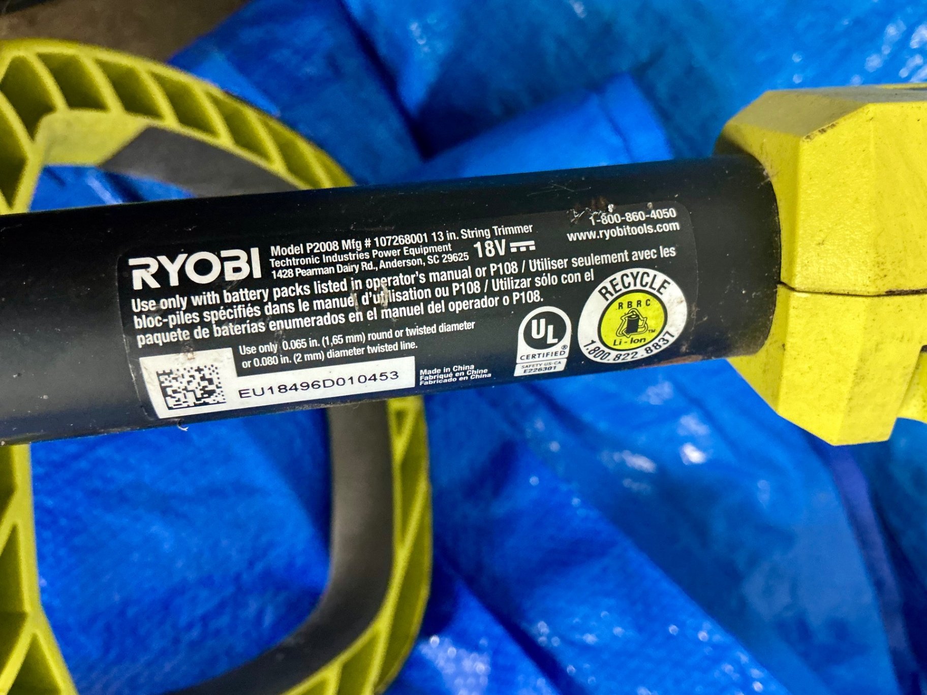 Cordless Ryobi string trimmer and more - image 2 of 3