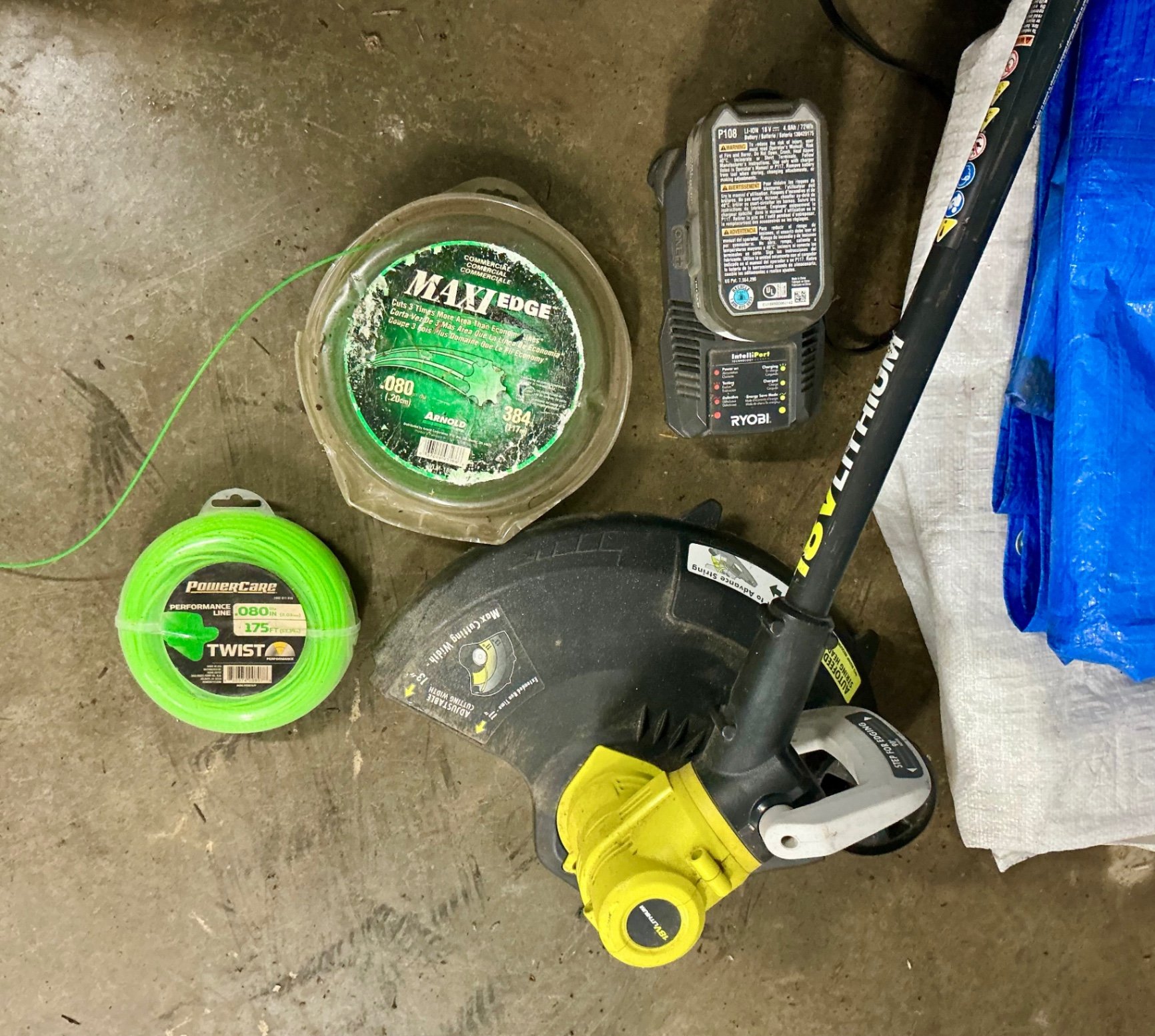 Cordless Ryobi string trimmer and more - image 3 of 3