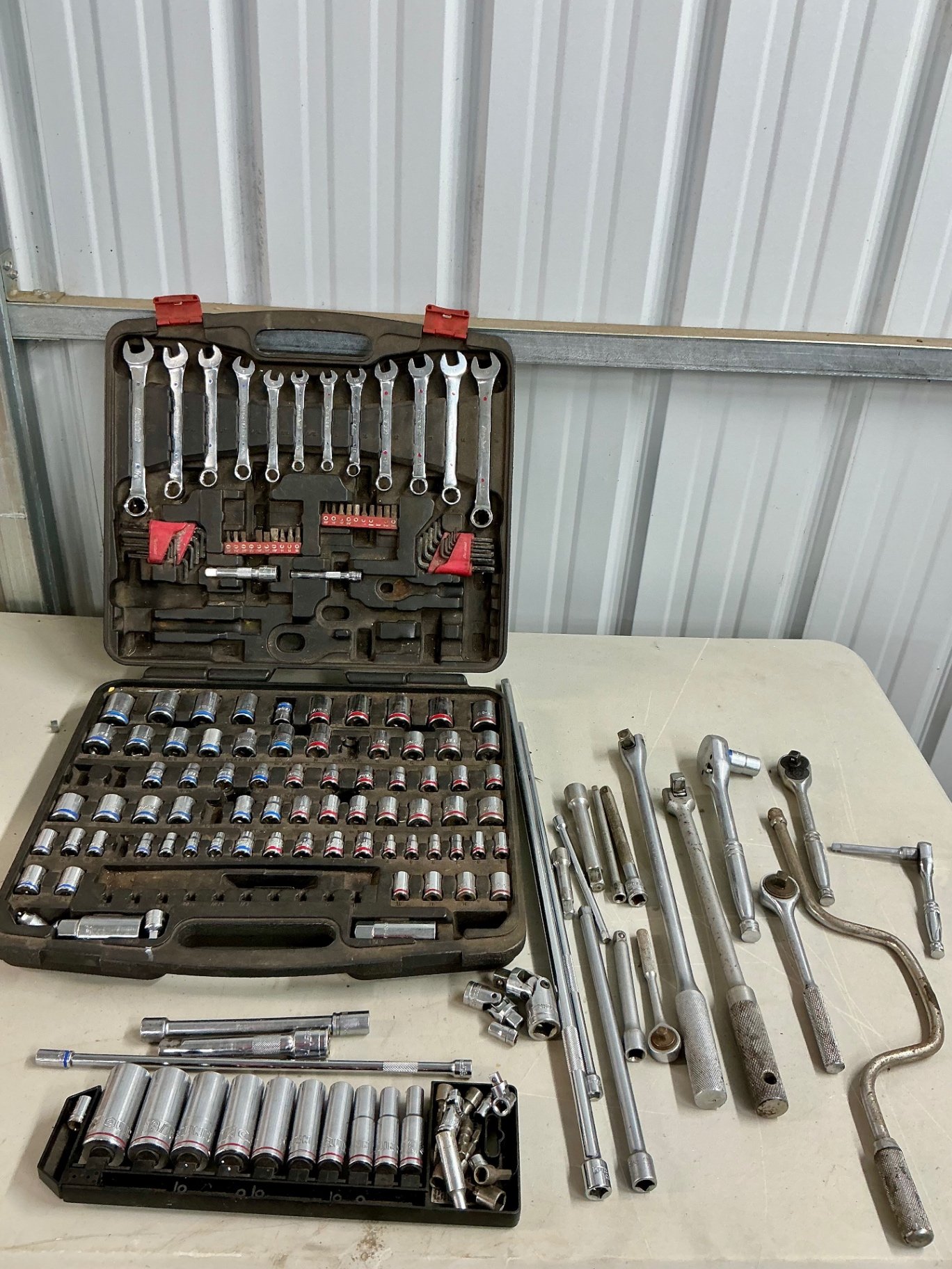 Socket wrench set with accessories  - image 1 of 3