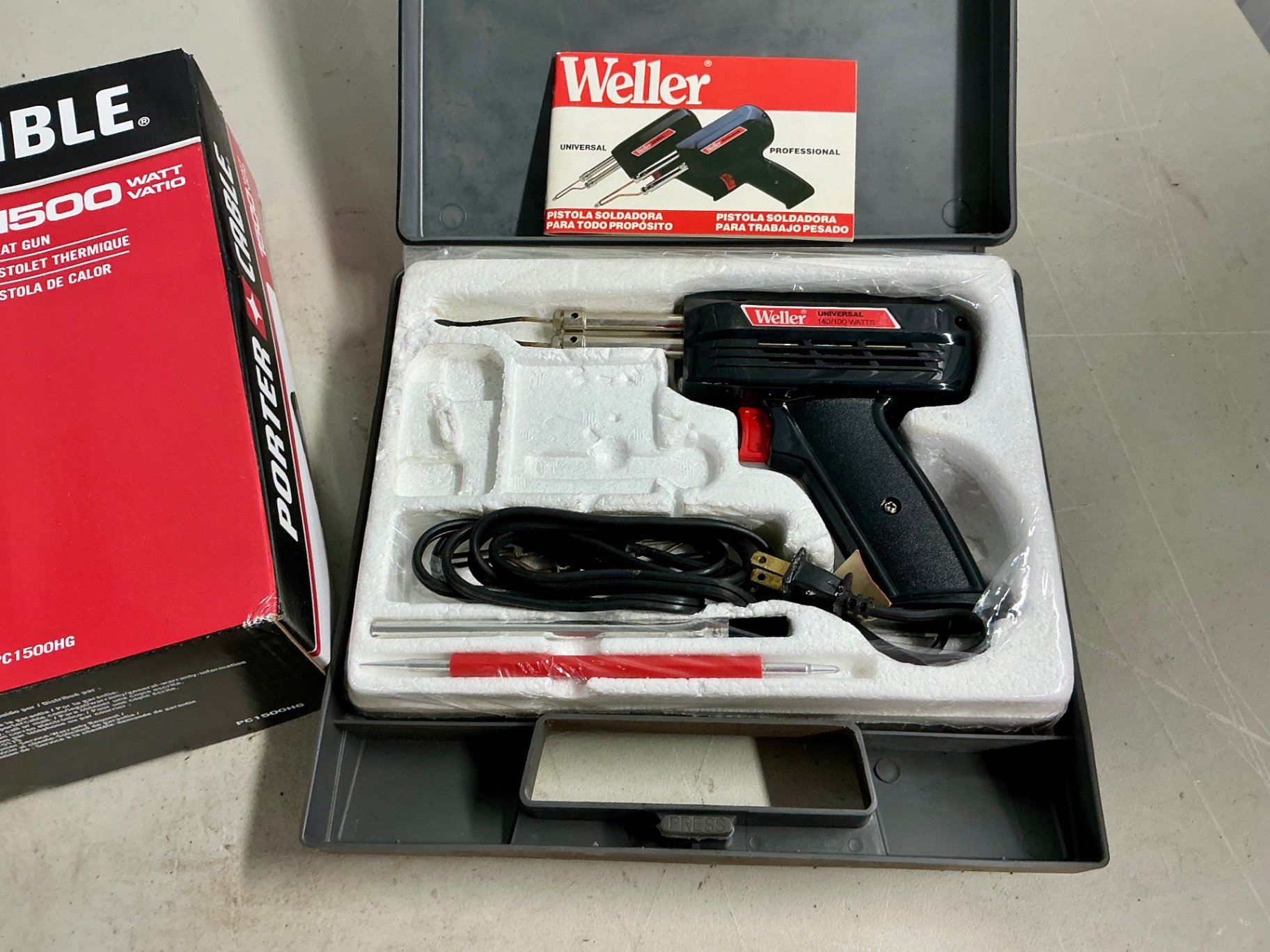Porter-Cable heat gun and Weller soldering gun with accessories - image 2 of 4