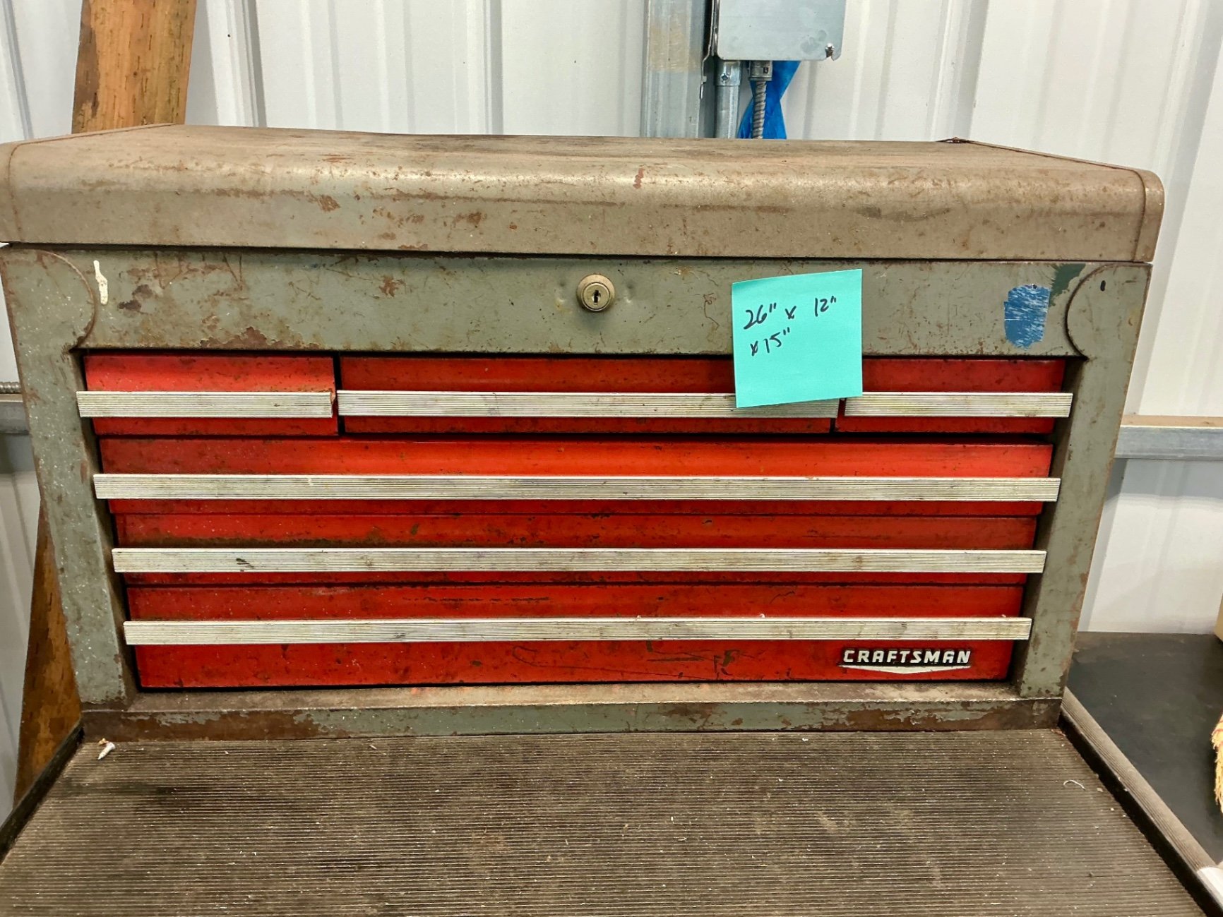 Vintage U.S. General Roling Tool Chest & Craftsmanship chest on top. - image 5 of 6