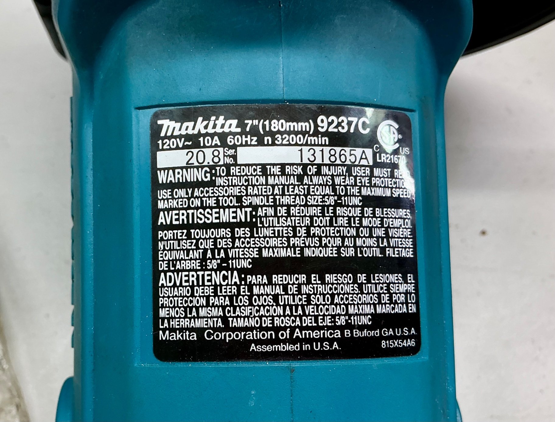 Makita angle grinder with polishing pads and accessories - image 4 of 4