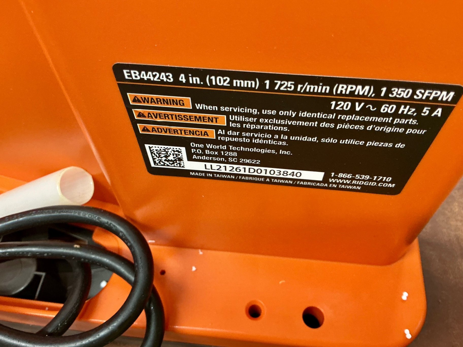 RIDGID 4 in Belt Sander with Box and Accessories - image 5 of 5