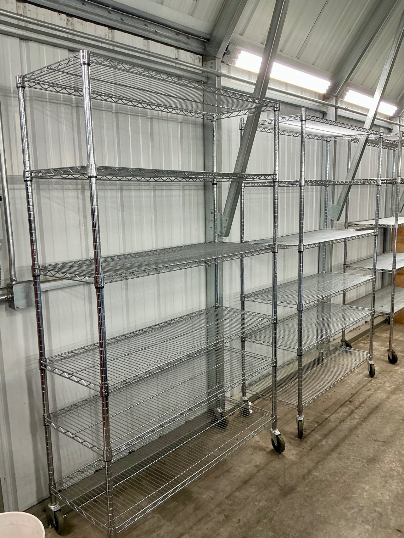 Chrome Wire Shelving Units on Casters - image 1 of 4