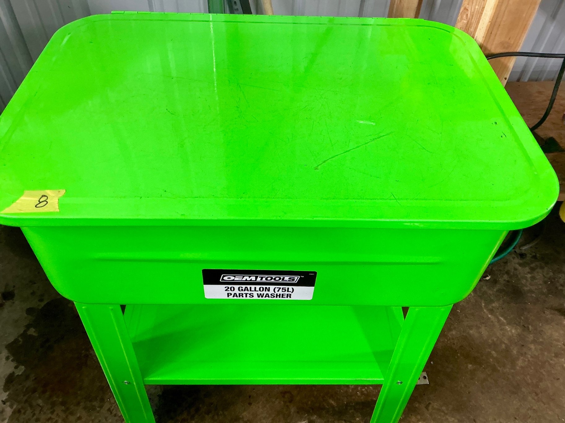 Green 20-Gallon Parts Washer on Stand - image 3 of 4