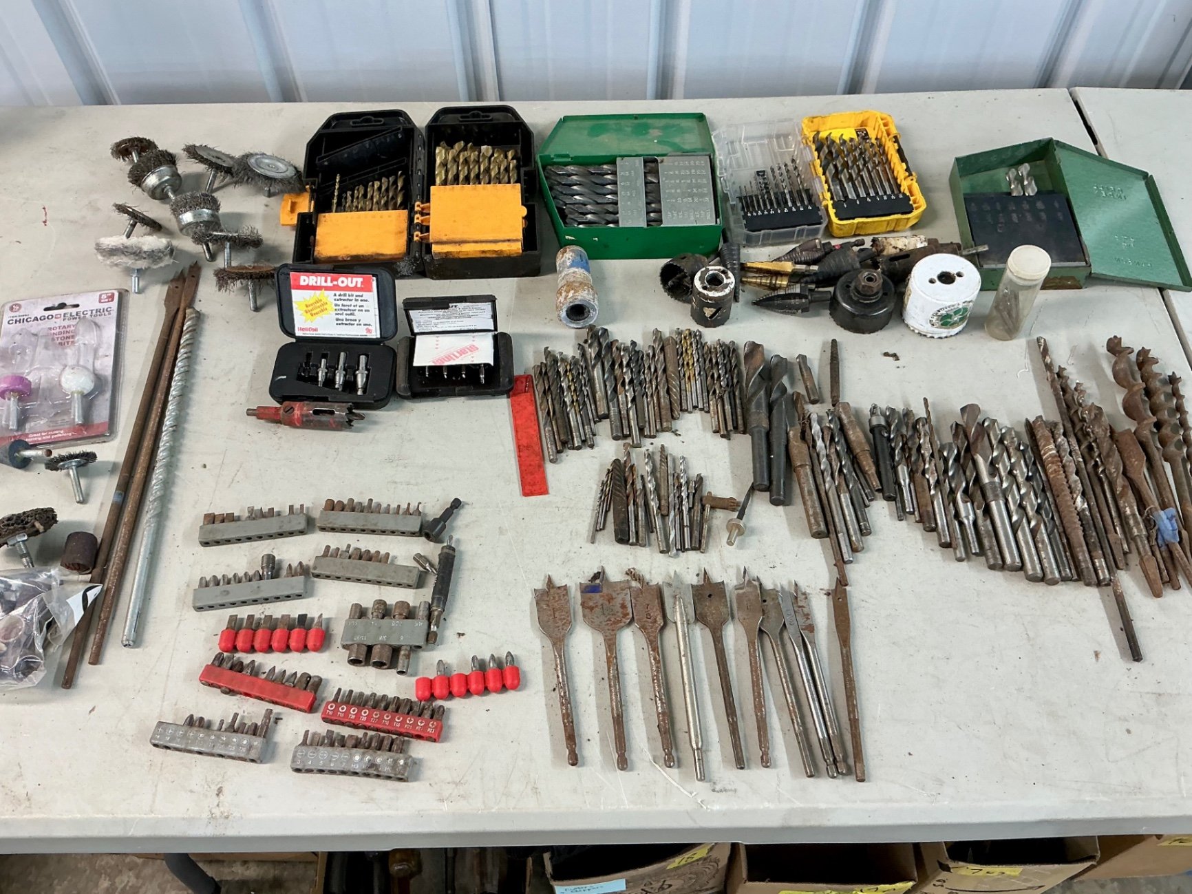 Assorted drill bits and metalworking tools - image 1 of 5