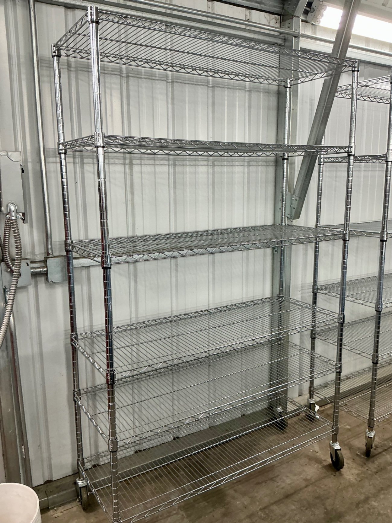 Chrome Wire Shelving Units on Casters - image 2 of 4