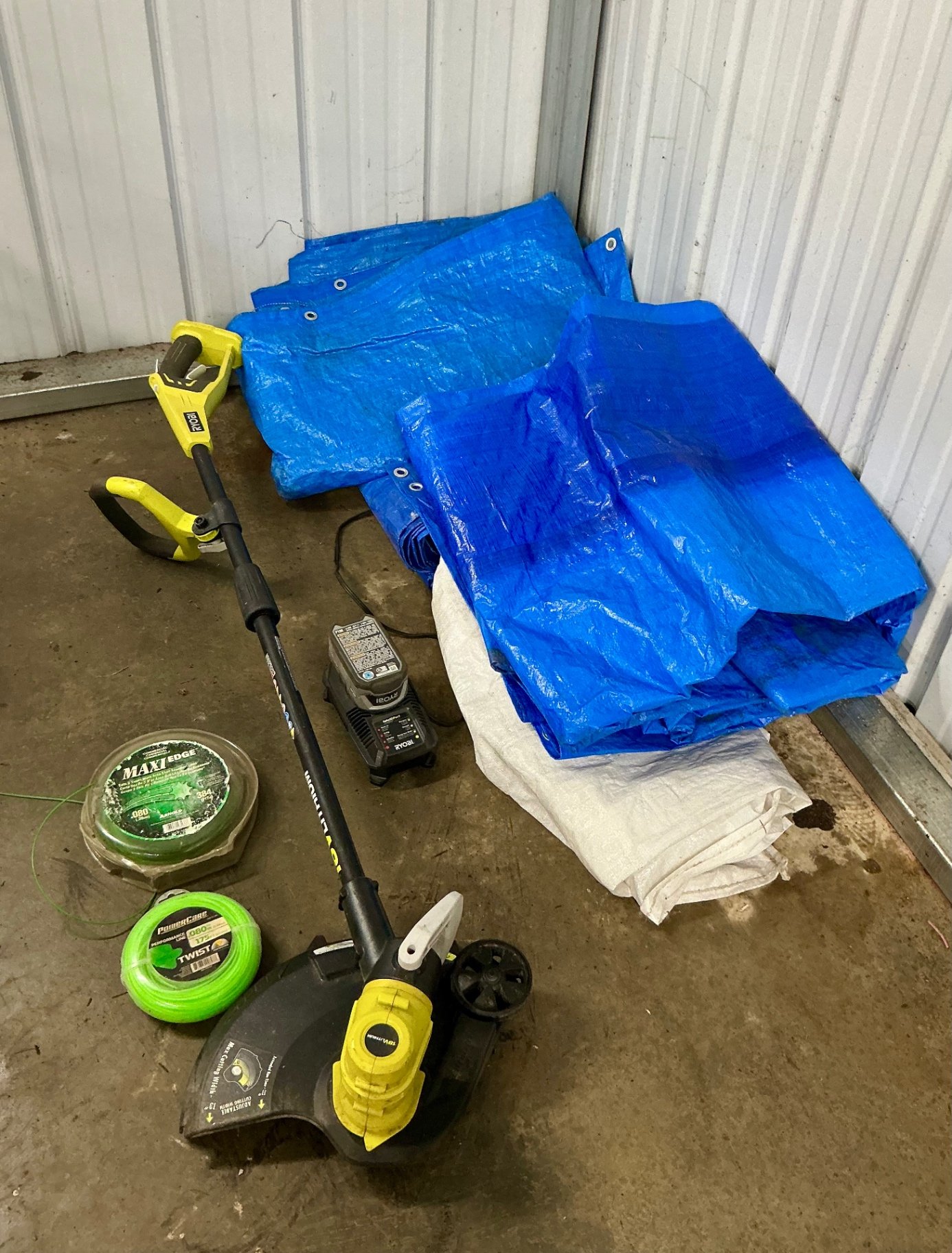 Cordless Ryobi string trimmer and more - image 1 of 3