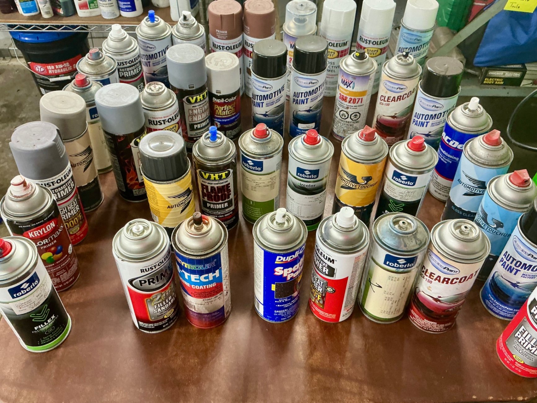 Assorted automotive spray paints and primers - image 1 of 10