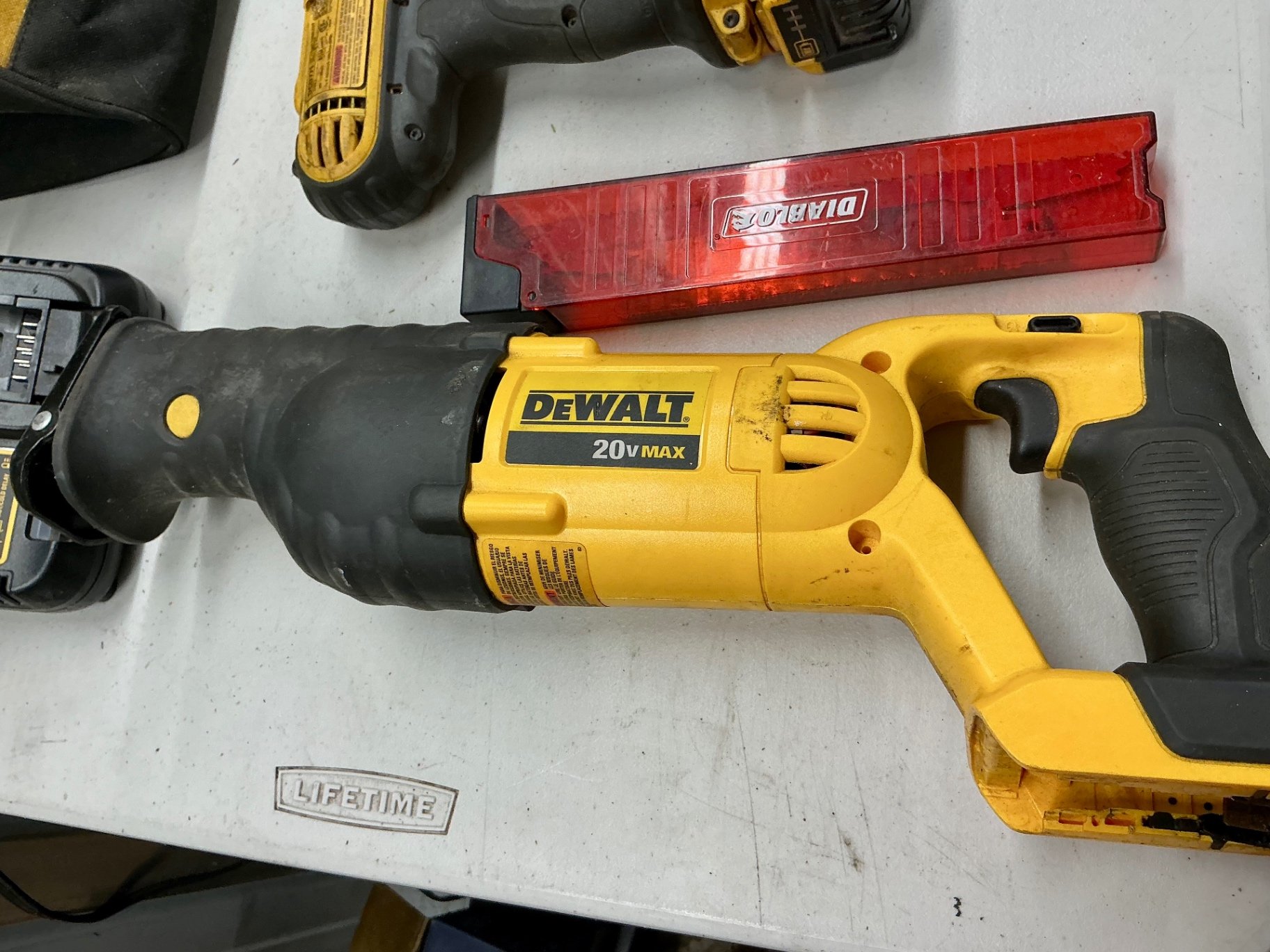 DeWalt 20V Max cordless drill and reciprocating saw kit with batteries and accessories - image 4 of 6