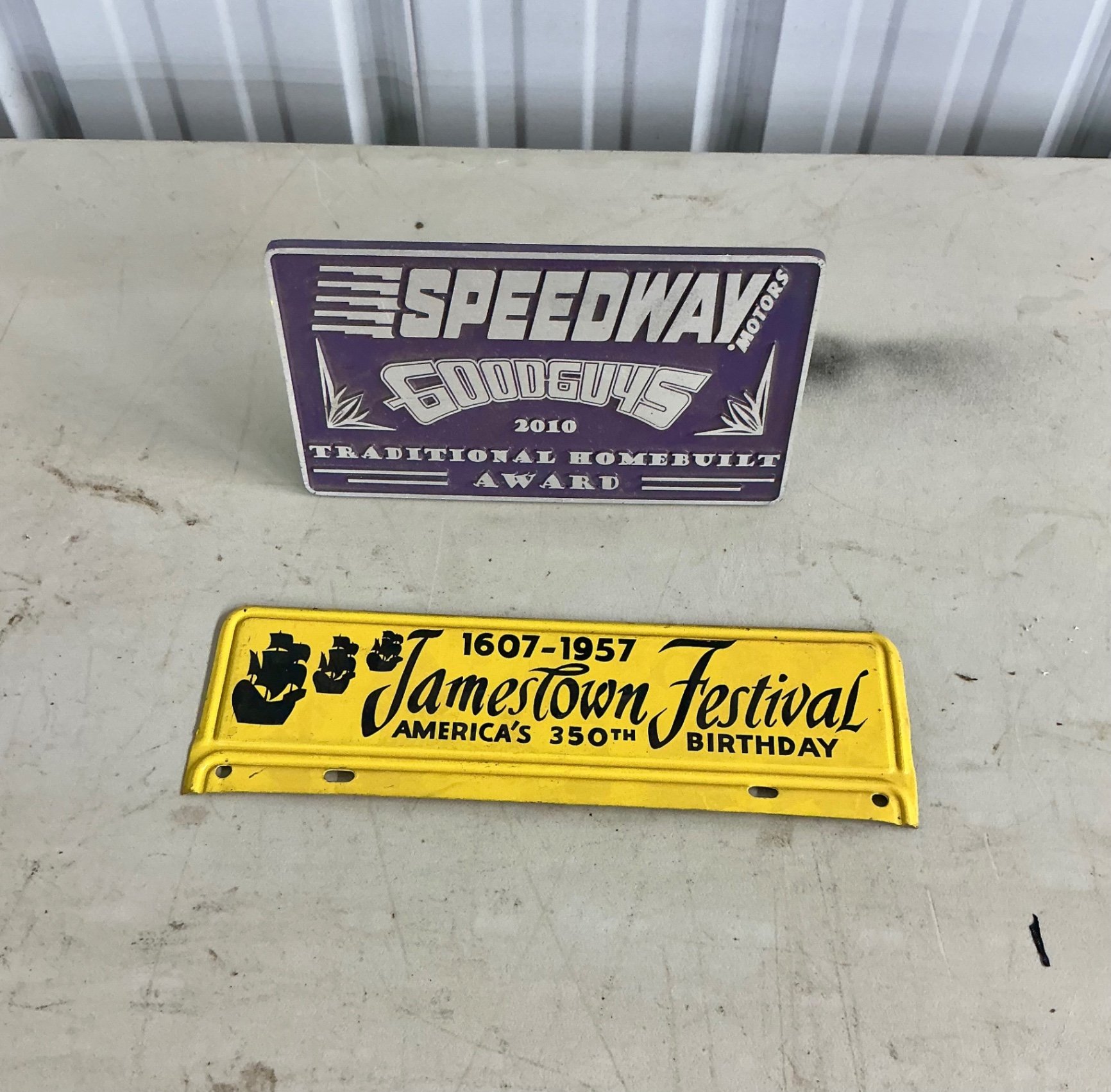 Racers memorabilia signs and a Mario Andretti decorative panel - image 6 of 6