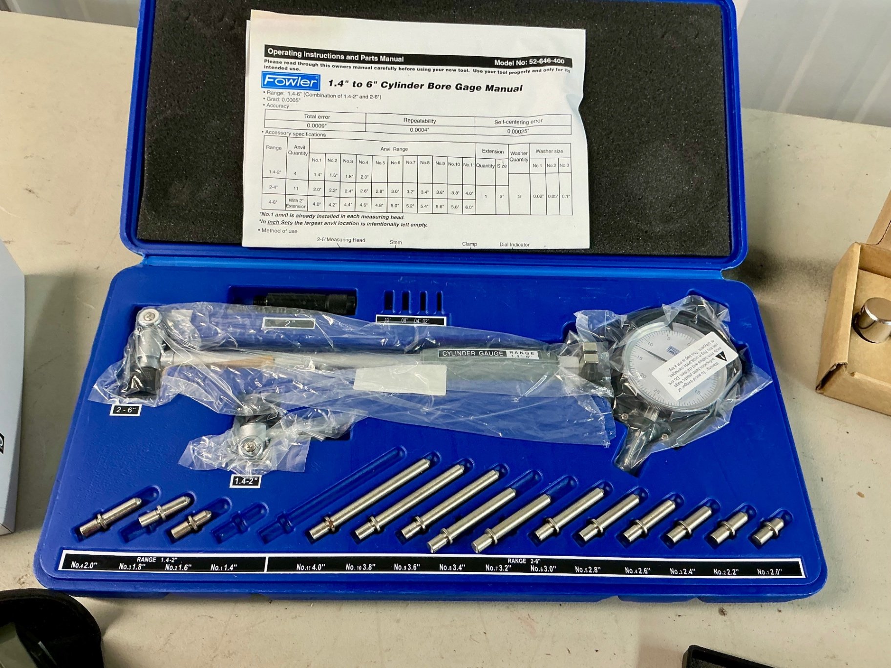 Measuring tools set: bore gauge kit, digital caliper, and dial indicator - image 3 of 8