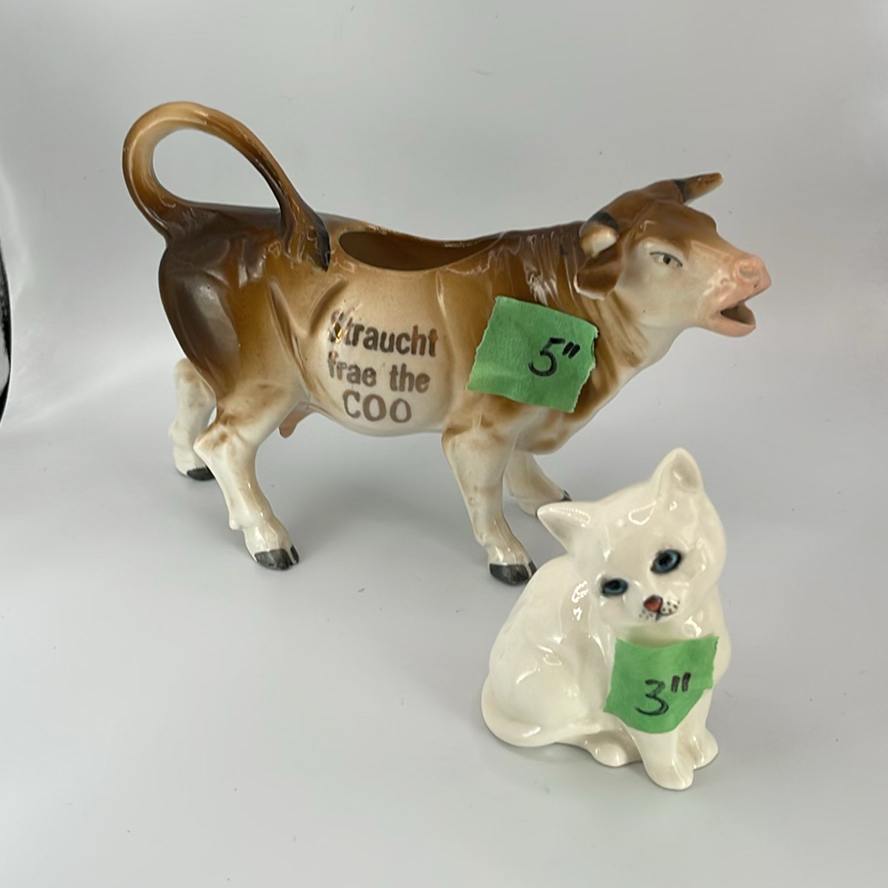Beswick Cat And Torquay Pottery Cow Creamer - image 1 of 12