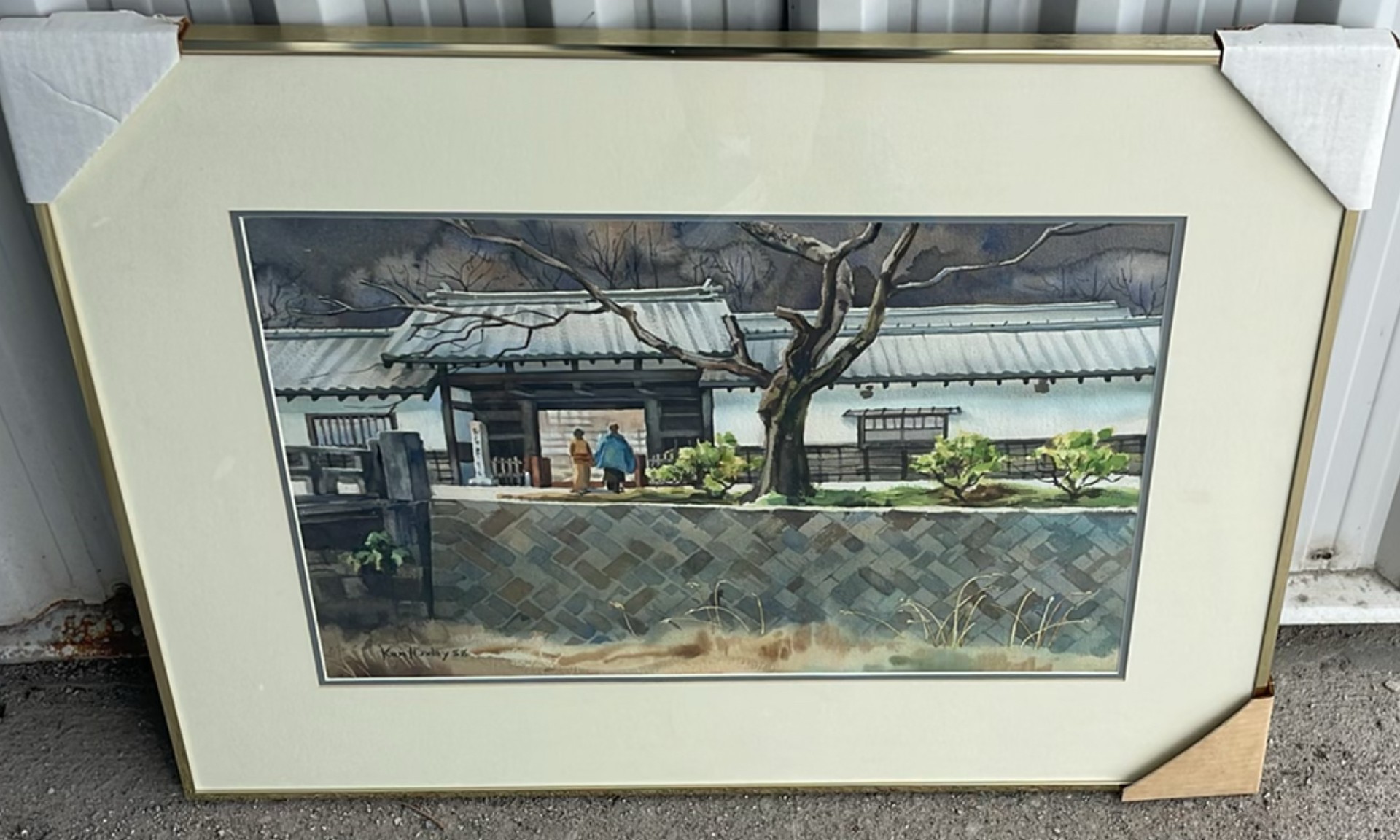 Omori, Japan Watercolour Ken Huxley 1988 - image 1 of 10