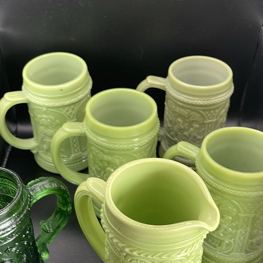 Slag Glass Beer Steins And Pitcher Stein - image 14 of 16
