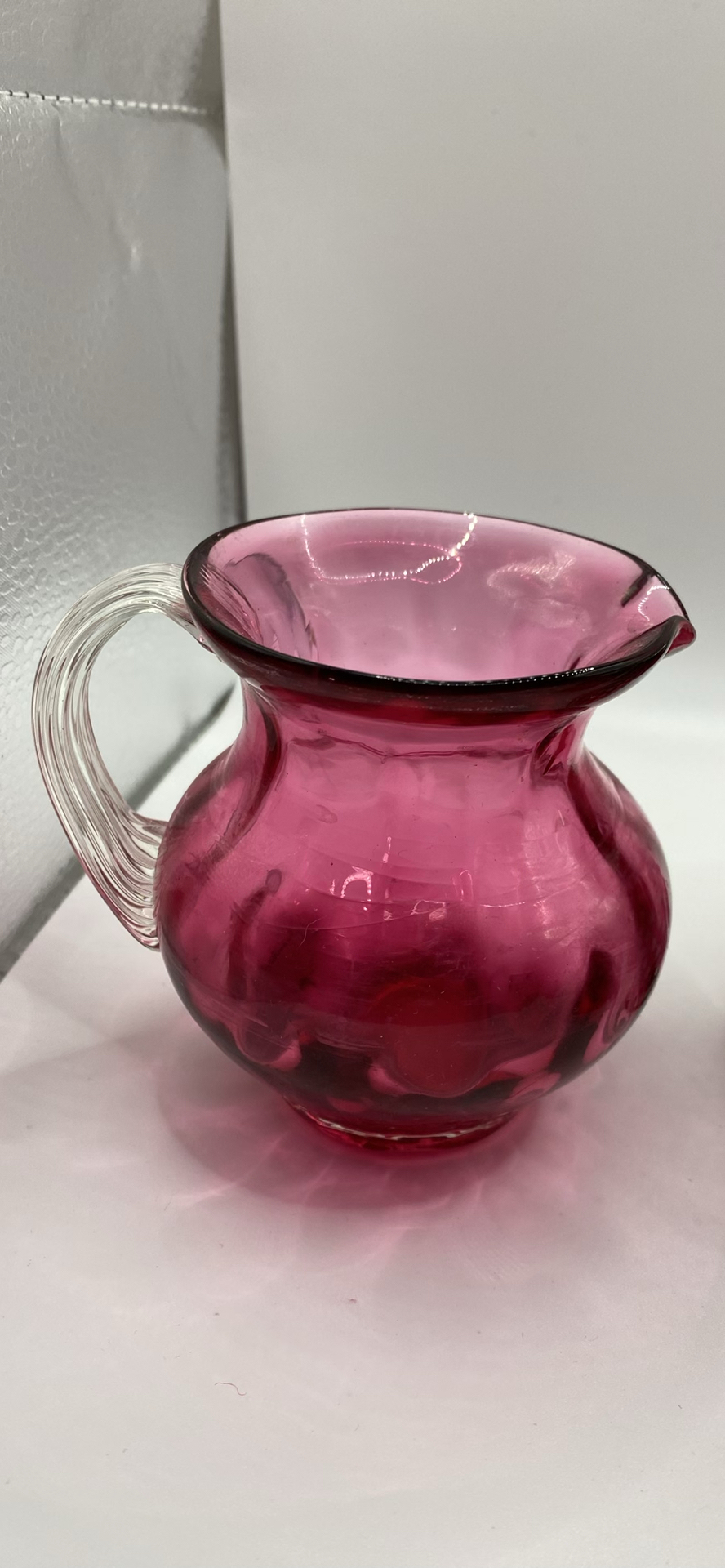 Fenton Cranberry Hobnail S&P Shakers And Small Pitcher - image 4 of 10