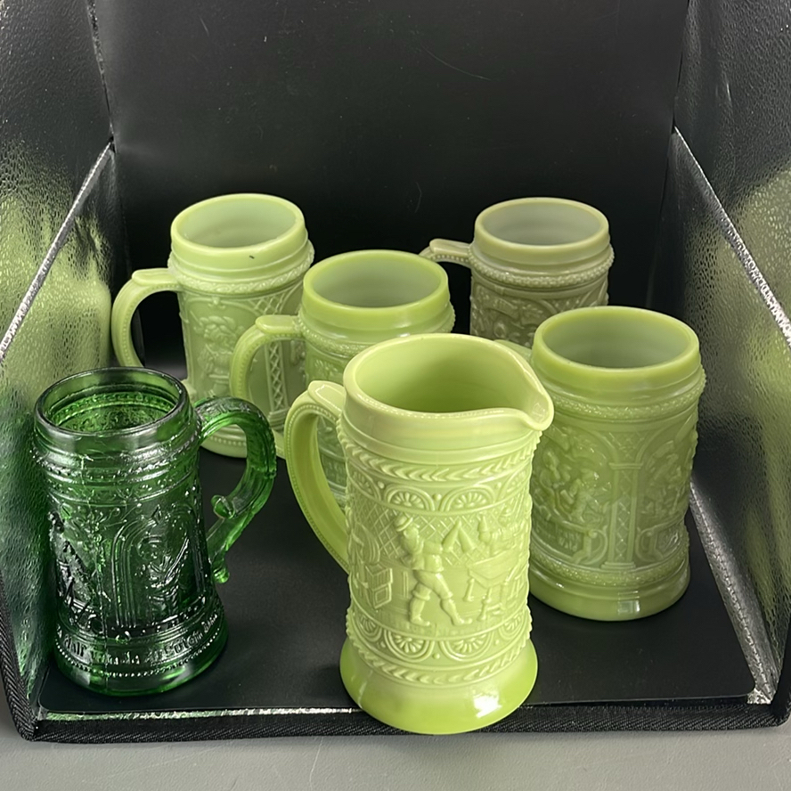 Slag Glass Beer Steins And Pitcher Stein - image 13 of 16