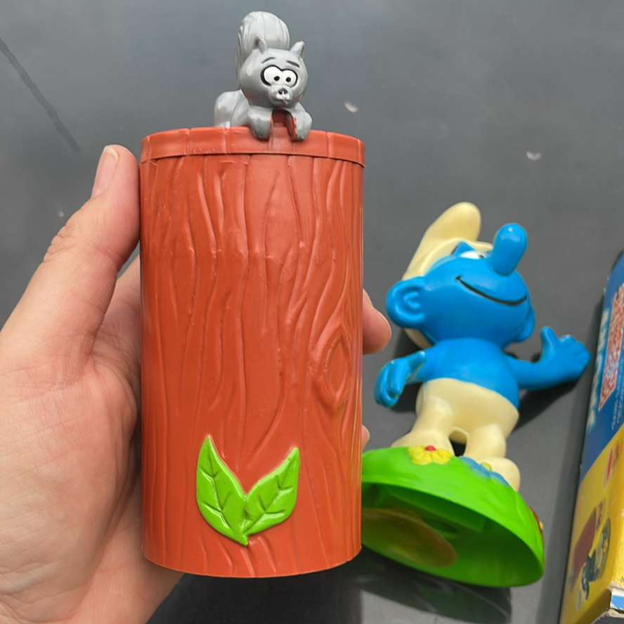 Vintage Smurf Cup Dispenser - image 5 of 7