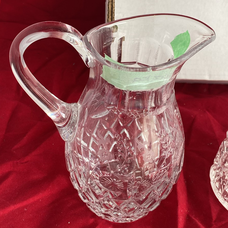 Waterford Alana Crystal Vase, Thomas Webb Water Pitcher and Rogasksa Pitcher - image 4 of 15
