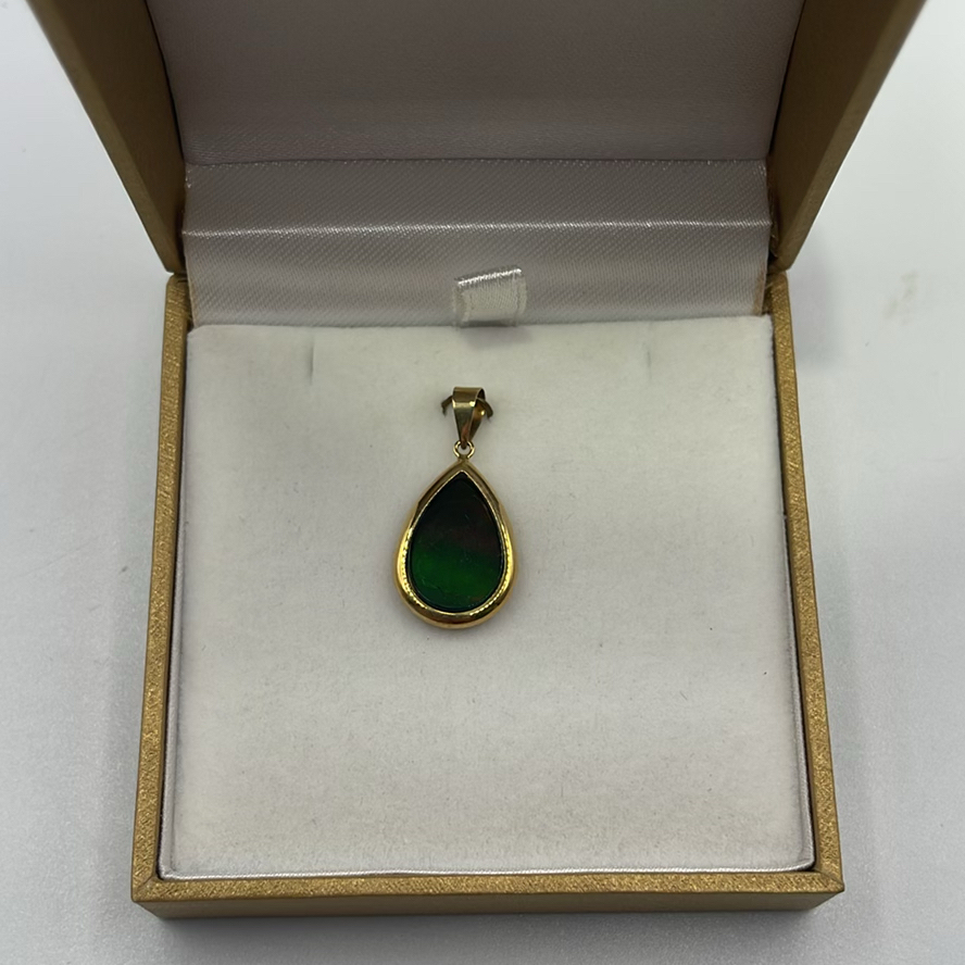 Ammolite Pendant In 14K Gold - image 1 of 7