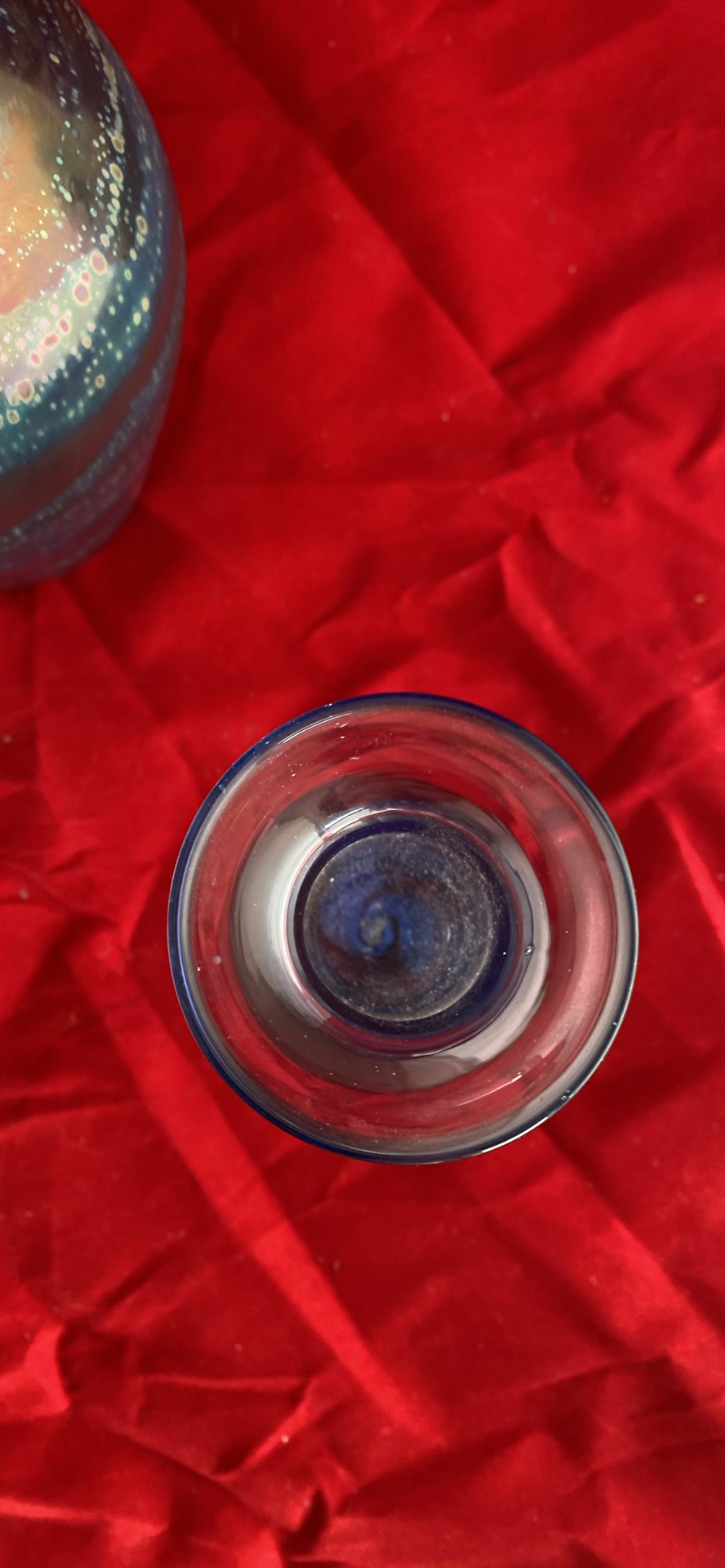 Jamie Sherman Large Vase, Robert Held Art Glass Vase And  Blue Candlestick - image 9 of 15