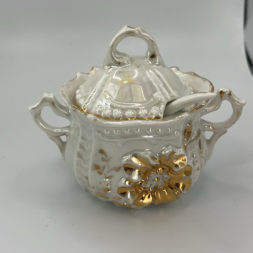 Antique Mustard Pots (7) And Sterling Spoon - image 12 of 27