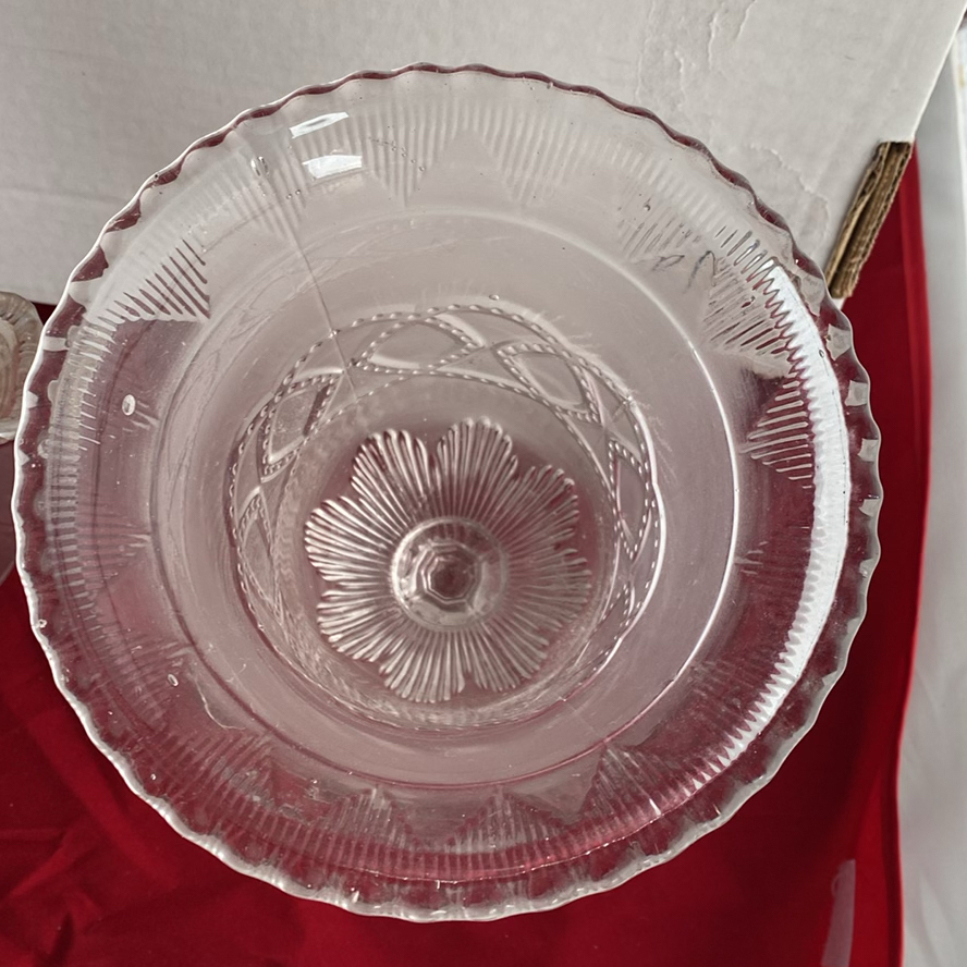 Edinburgh Crystal Thistle Vase, Lead Crystal Fan Vase And An Antique Celery Frosted Vase - image 5 of 15