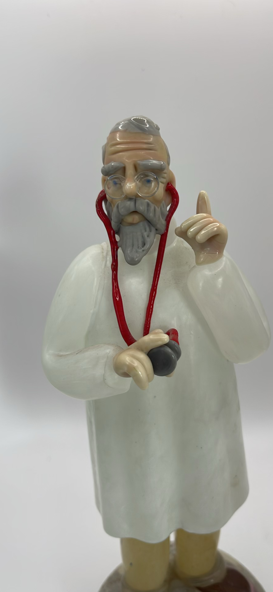 Vintage Bohemian Art Glass Figurine of a Doctor - image 2 of 8
