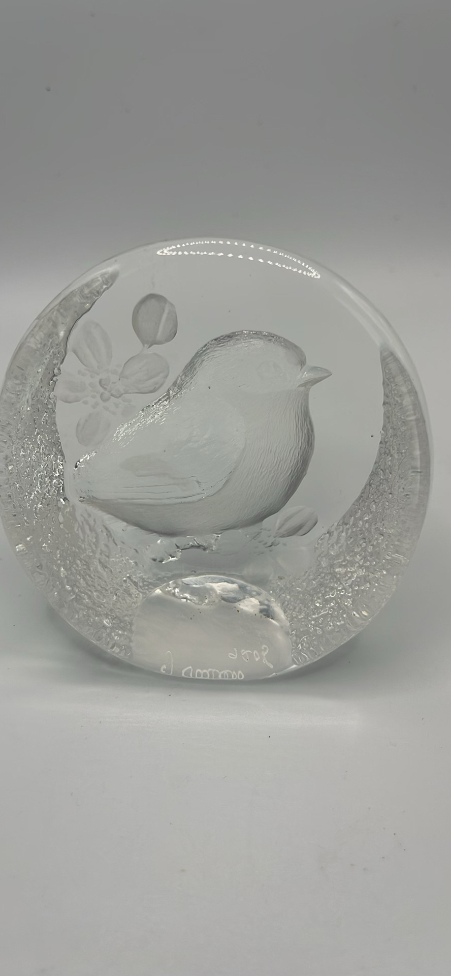 Mats Jonasson Lead Crystal Bird Paperweight - image 2 of 6
